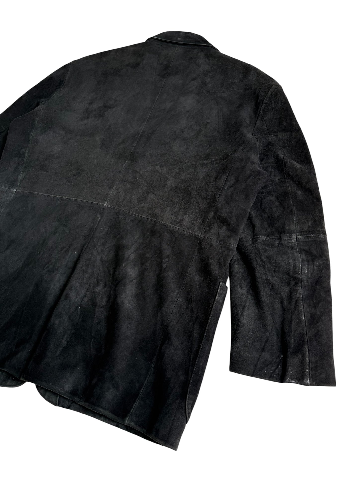 Vintage J. Morgan Black Suede Leather Blazer Jacket