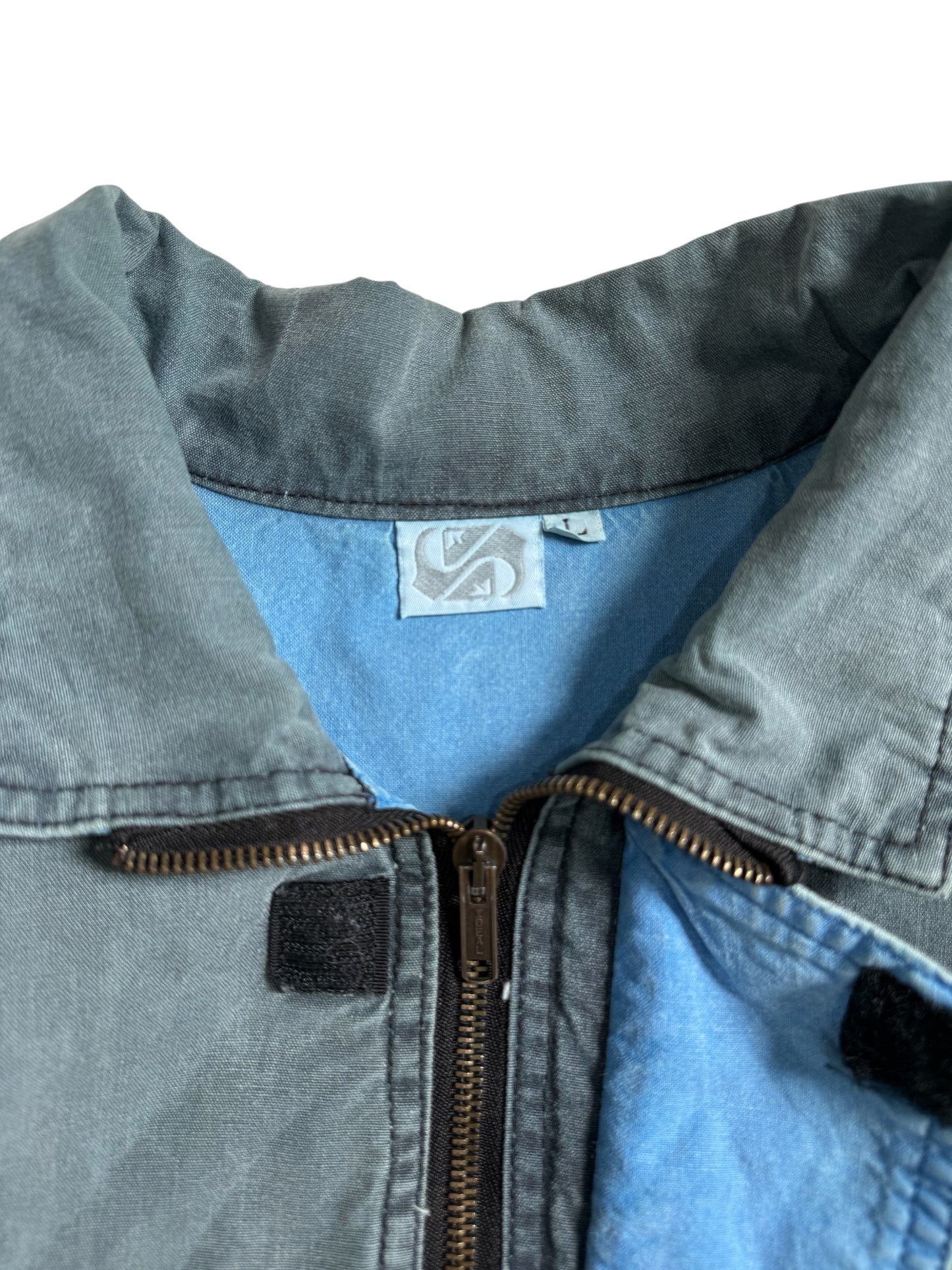 Vintage Quiksilver Made in USA Faded Canvas Zip Jacket Grey Surf Skate
