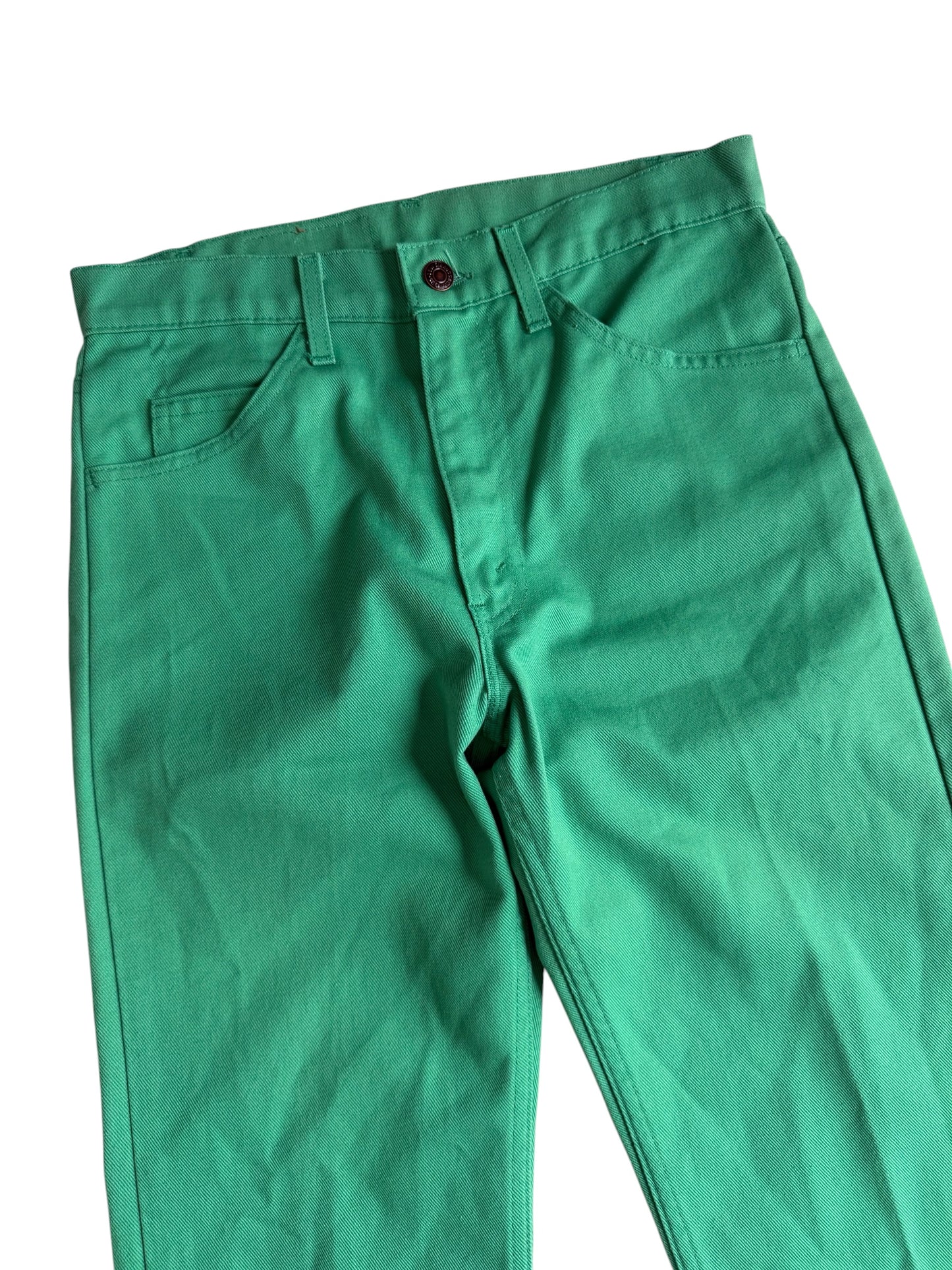 Vintage 1980s Levis 505 Green Tab Green Twill Jeans Made in USA