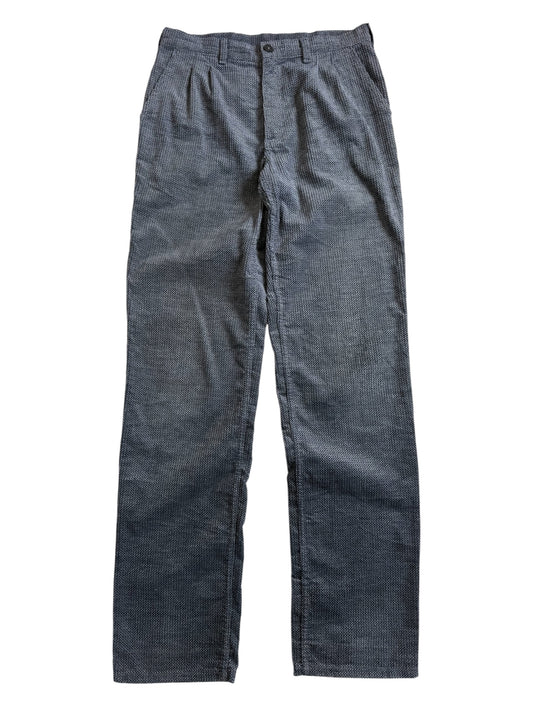 Vintage Mustang Patterned Weave Pleated Trousers