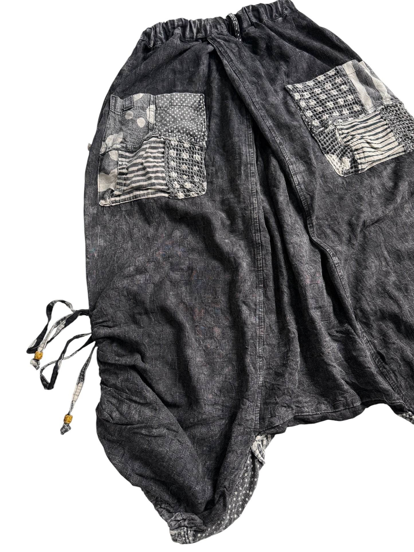 El Rodeo Japanese Boro Patchwork Harem Pants Bohemian Trousers