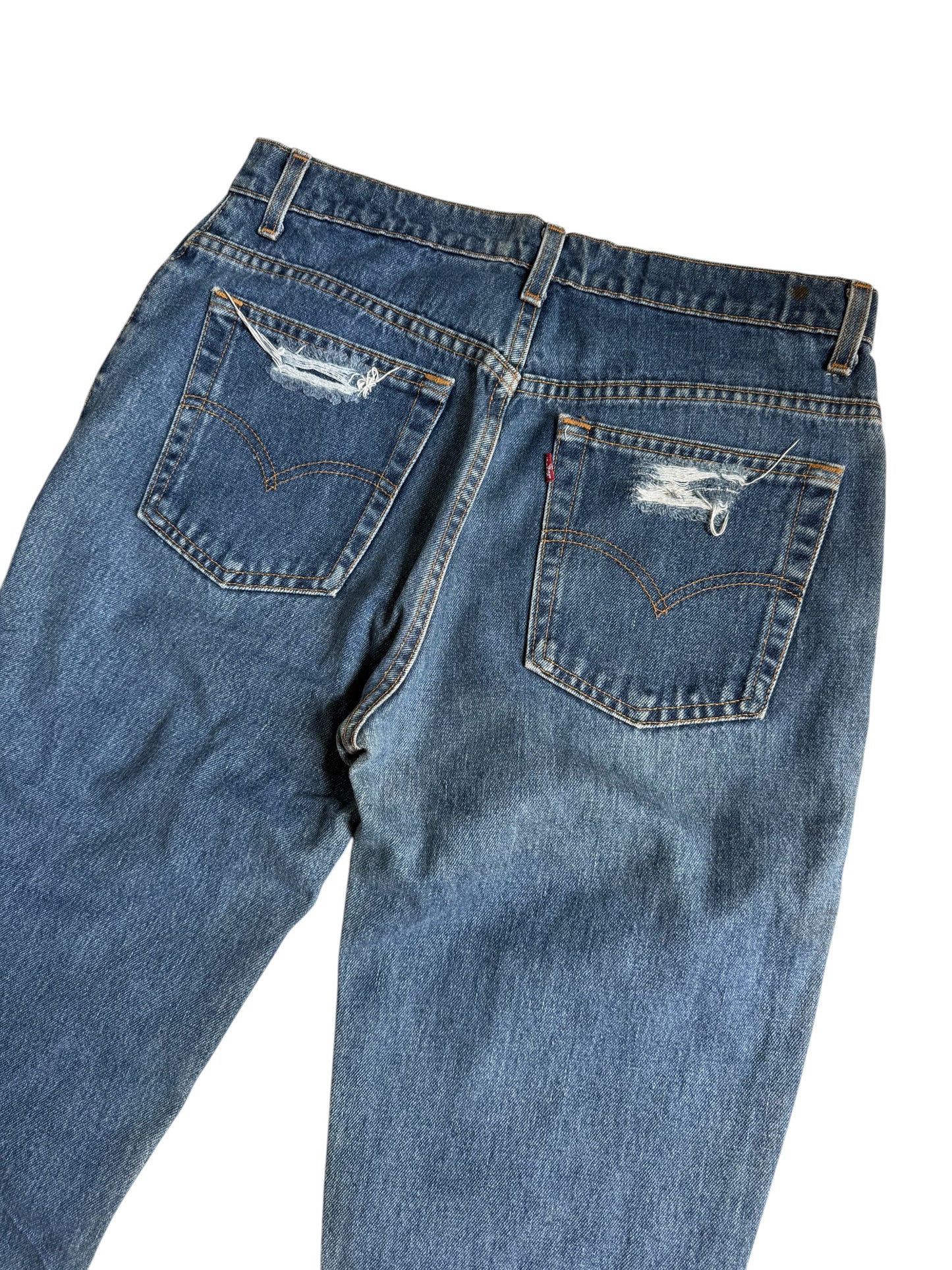 Vintage Levis 512 Made in USA Distressed Tapered Leg Jeans
