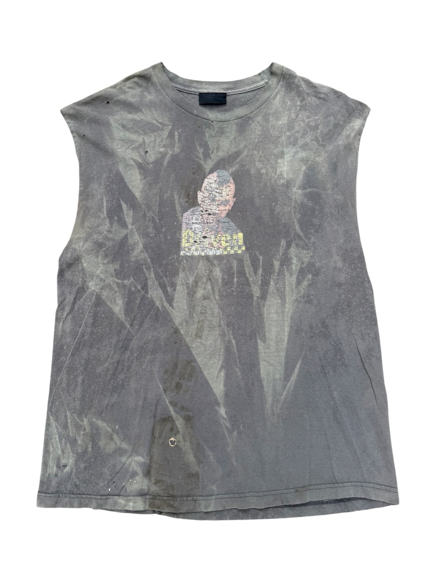 Vintage Serial Killer “Driven” Parody Taxi Driver Distressed Cut-Off Tee 90s Streetwear