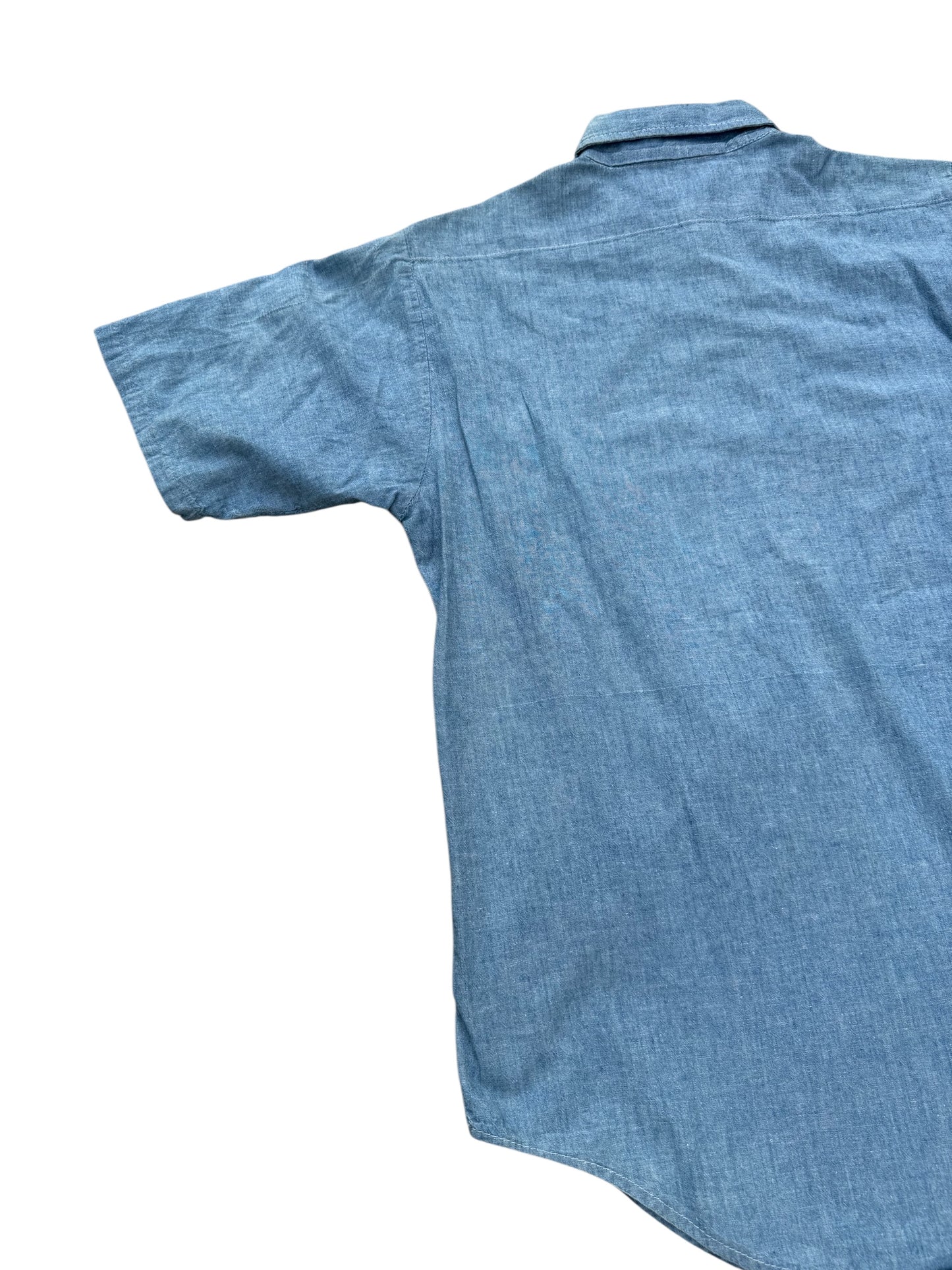 Vintage 1980s Five Brother Chambray Work Shirt