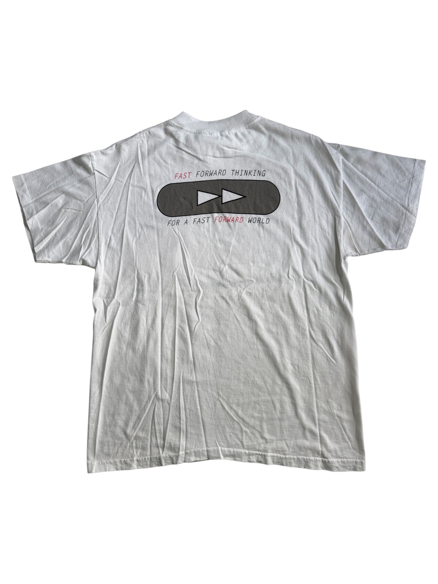 Vintage 90s TDK Fast Forward Promo Tshirt Murina USA Cassette Tape VHS Tee