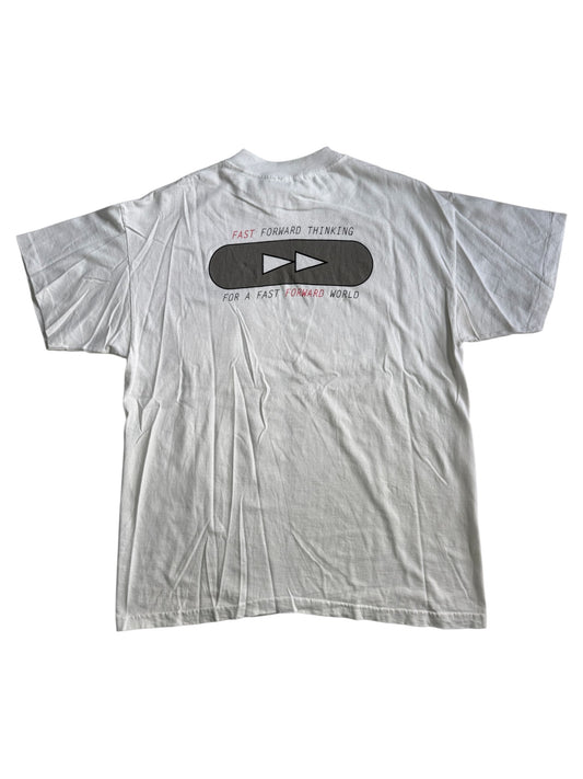Vintage 90s TDK Fast Forward Promo Tshirt Murina USA Cassette Tape VHS Tee