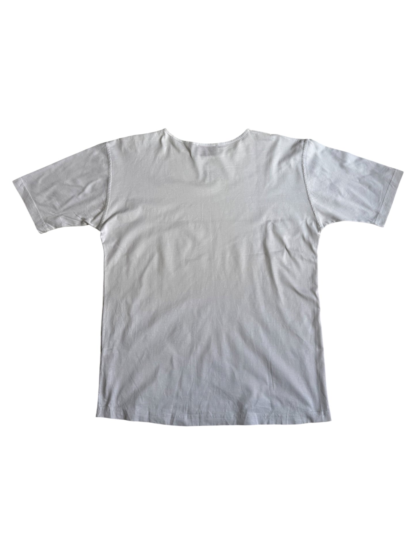 Vintage Aigner Sport White Rhinestone Logo Tshirt Made in Italy