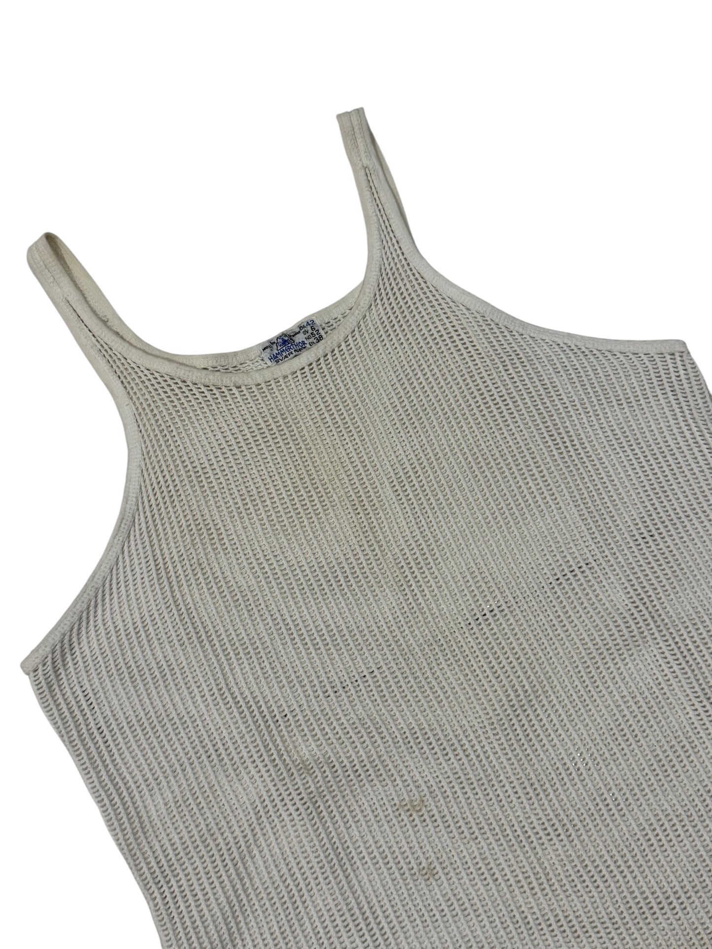 Vintage Hammerthor Svær Net Scandinavian Workwear Military Mesh Tank Top Made in Denmark