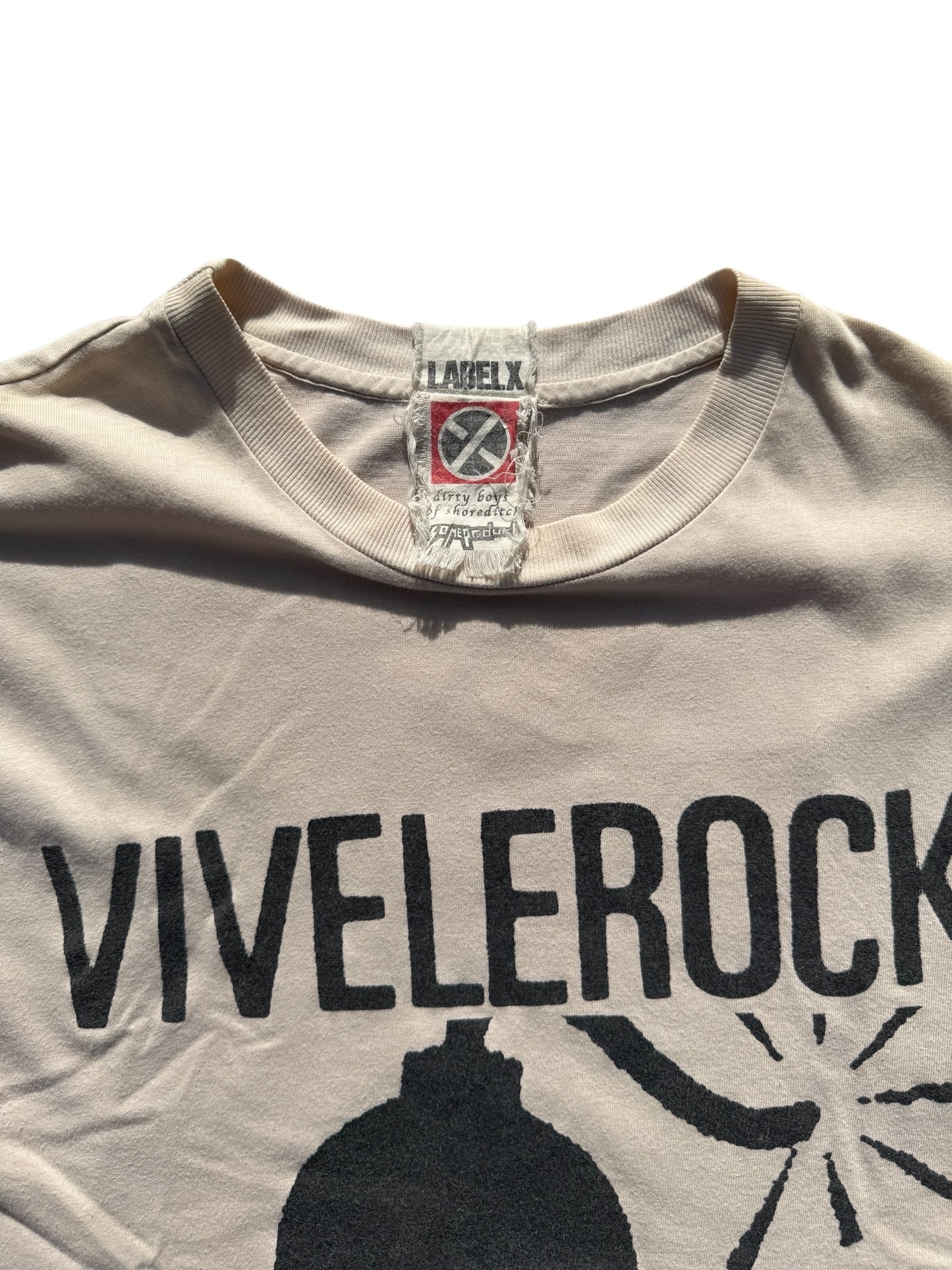 Rare Vintage Label X “Vive Le Rock” Punk Tee UK Independent