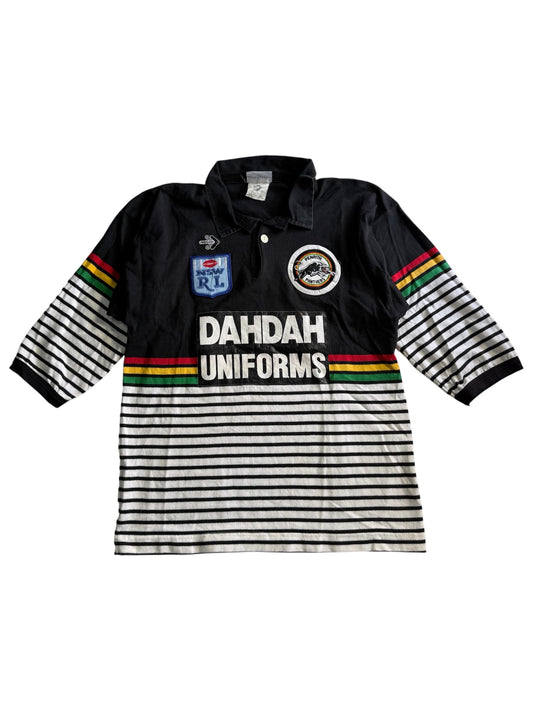 Vintage Penrith Panthers Rugby Jersey Dahdah Uniforms NSW RL Striped