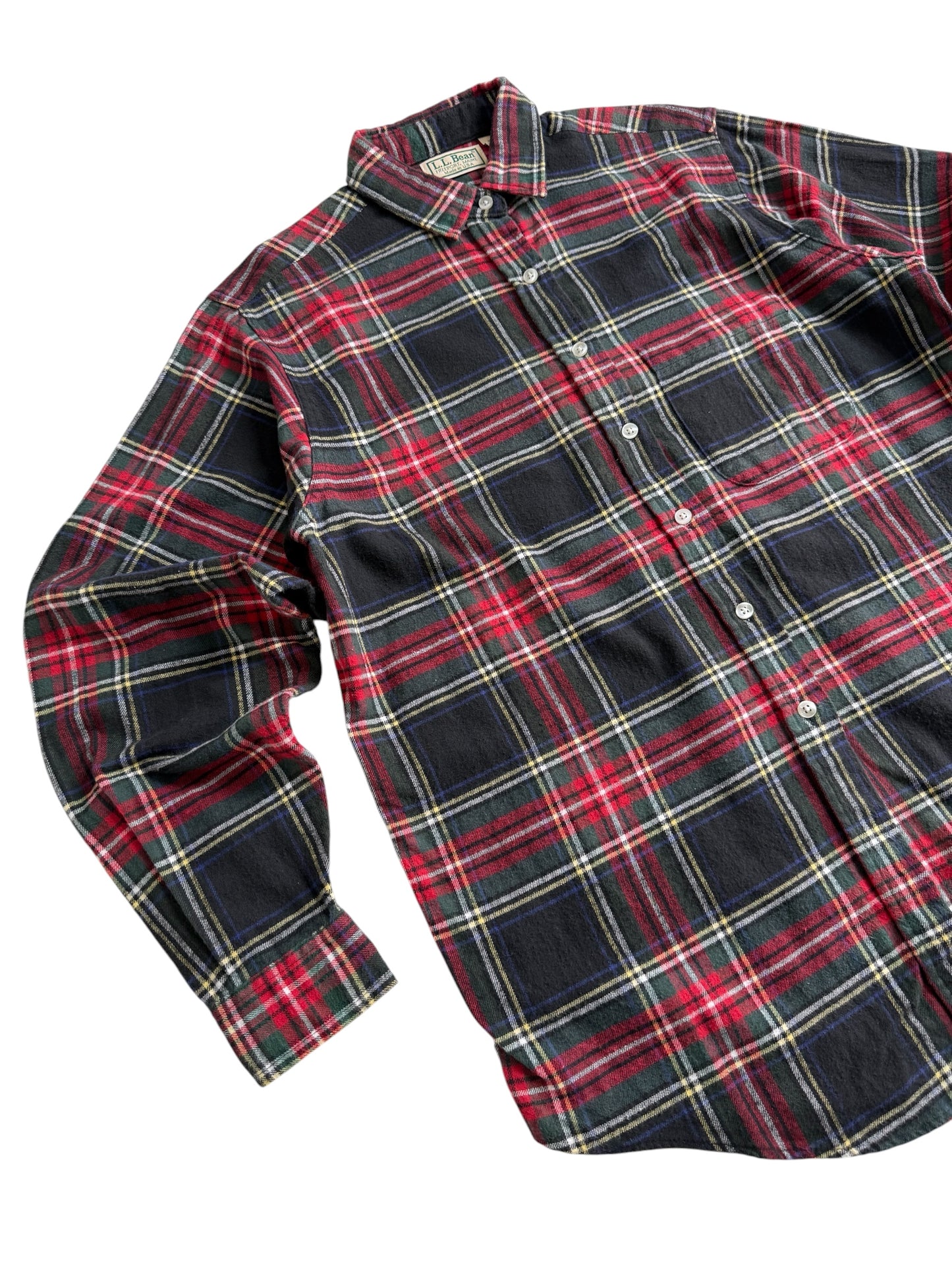 Vintage LL Bean Made in USA Plaid Flannel Shirt