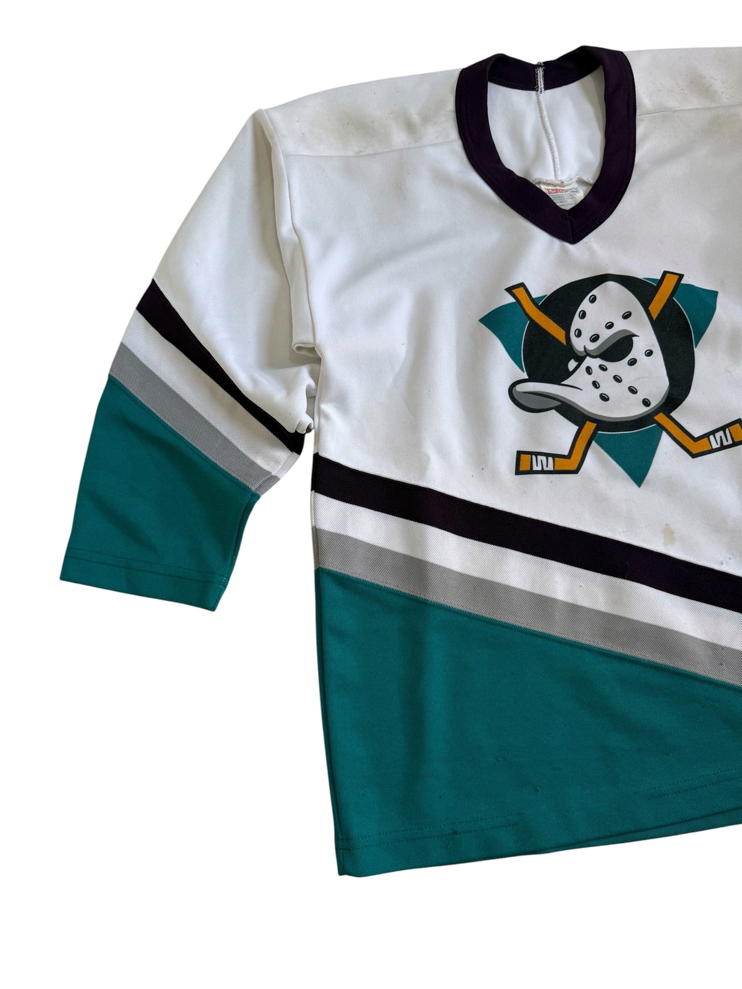Vintage CCM Anaheim Mighty Ducks Kids Hockey Jersey