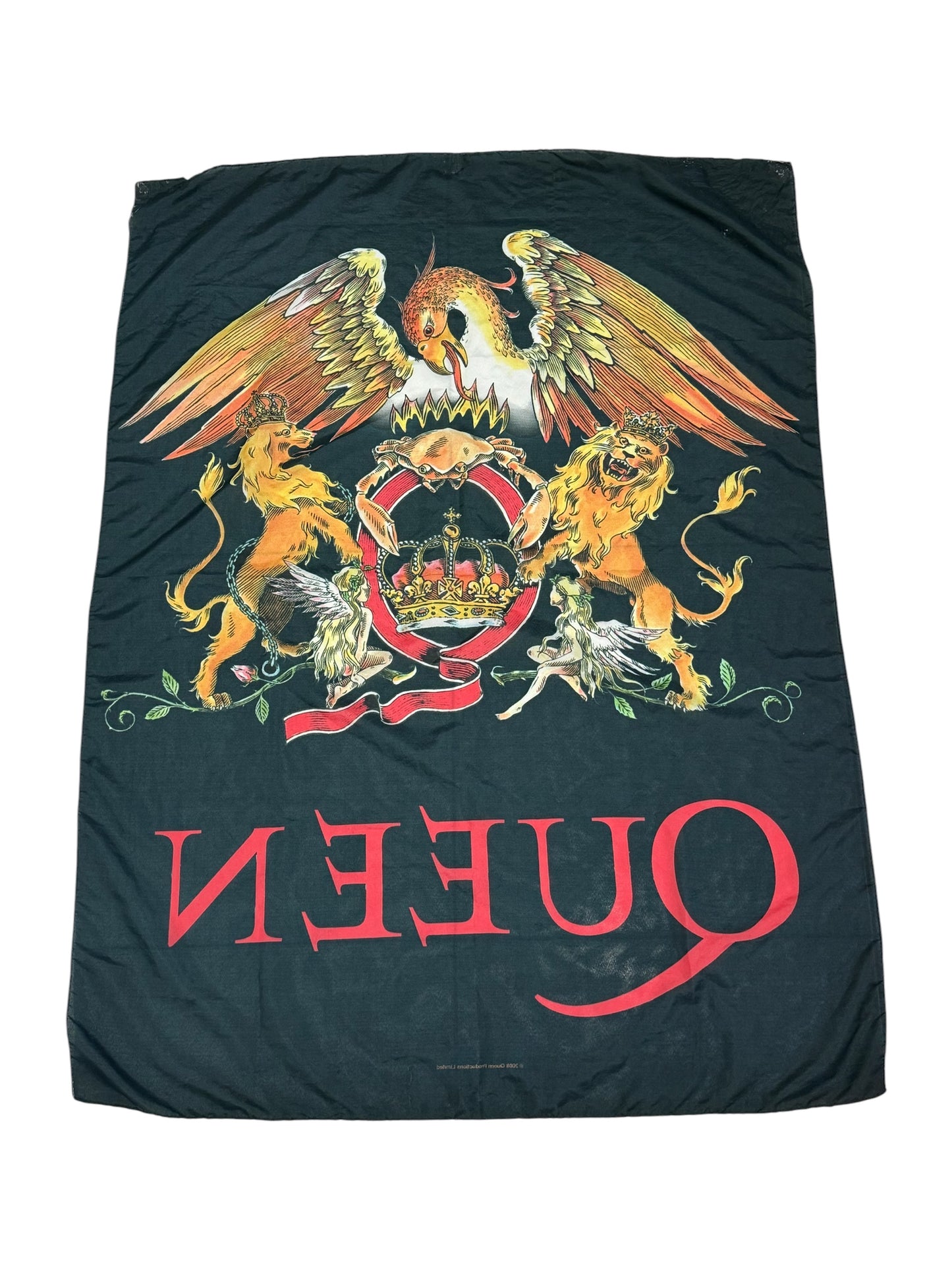Queen Band Crest Banner Wall Hanging 2008 Official Merchandise Made in Italy
