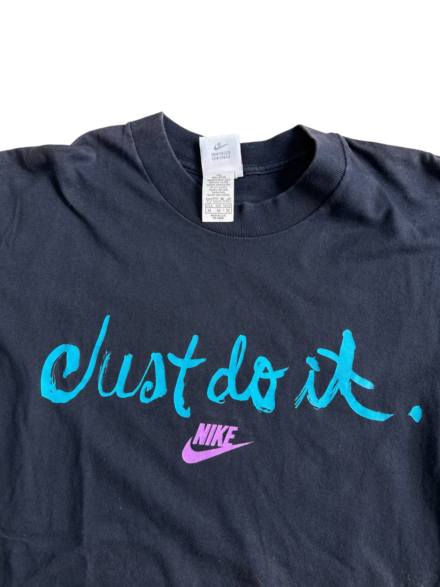 Vintage Nike Just Do It Script Tshirt Made In USA