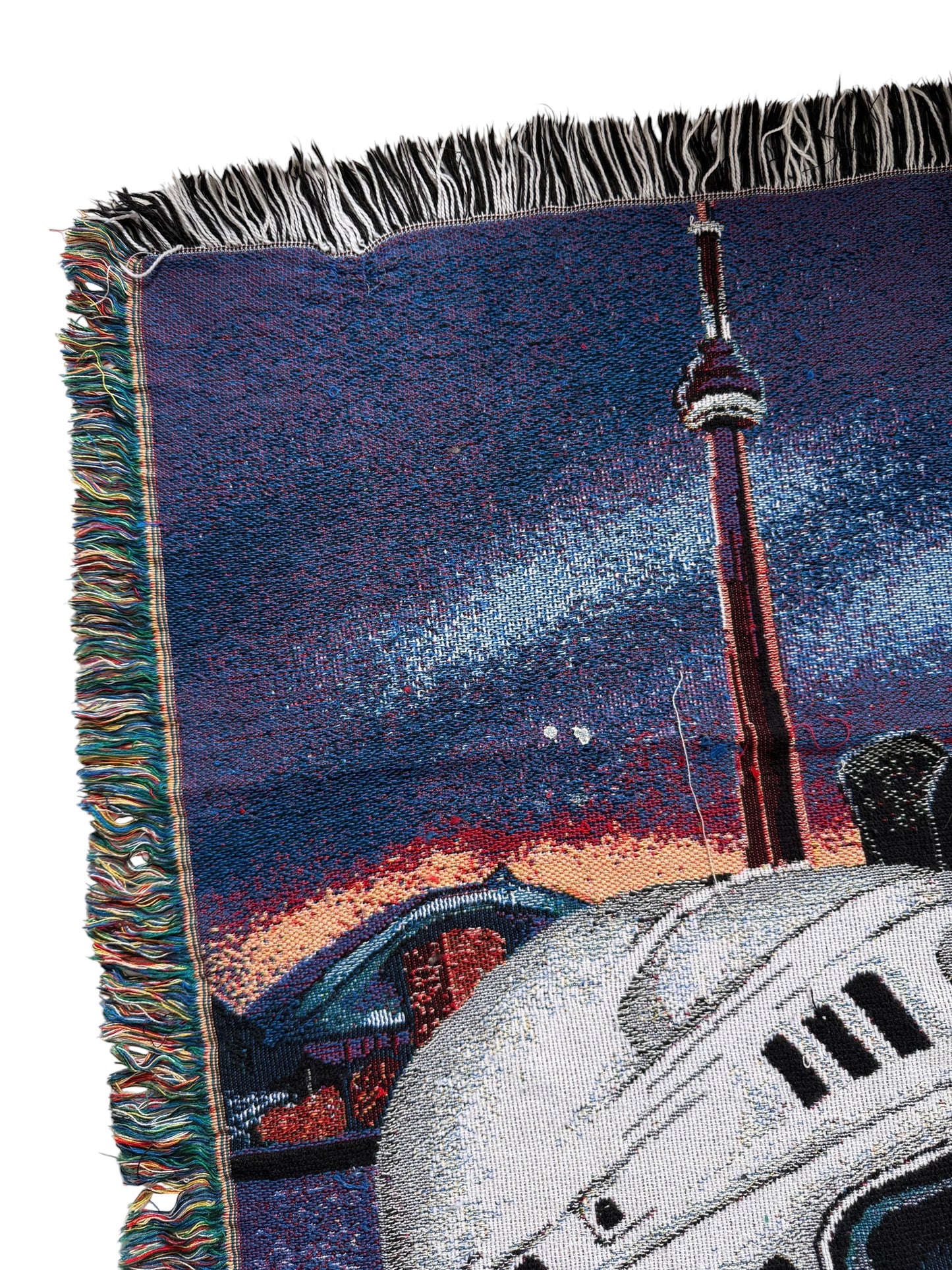 Vintage Toronto Maple Leafs NHL Woven Tapestry Throw Blanket Made in USA