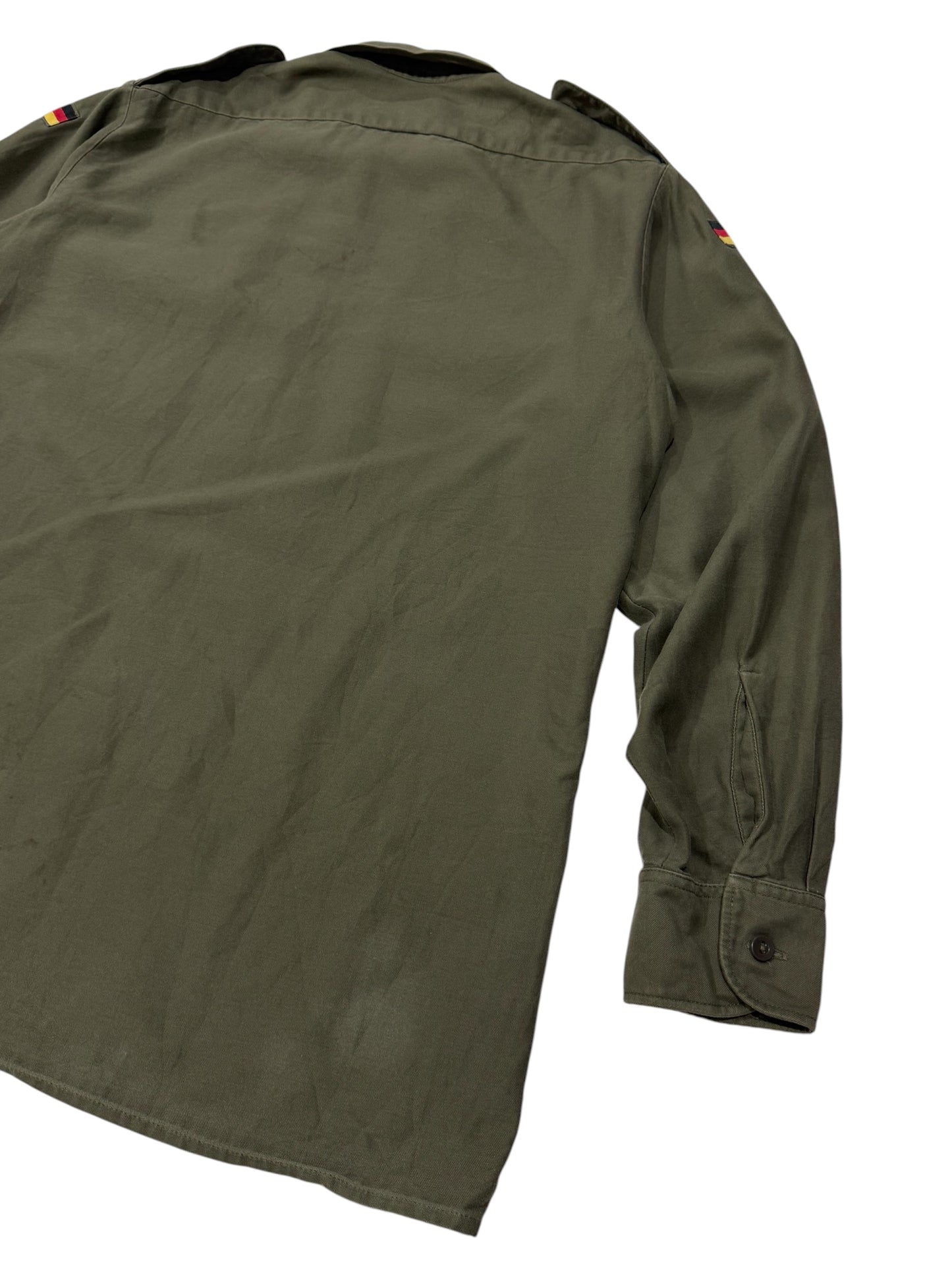Vintage 1987 West German Army Field Shirt Olive Drab Bundeswehr Feuchter Ringelai