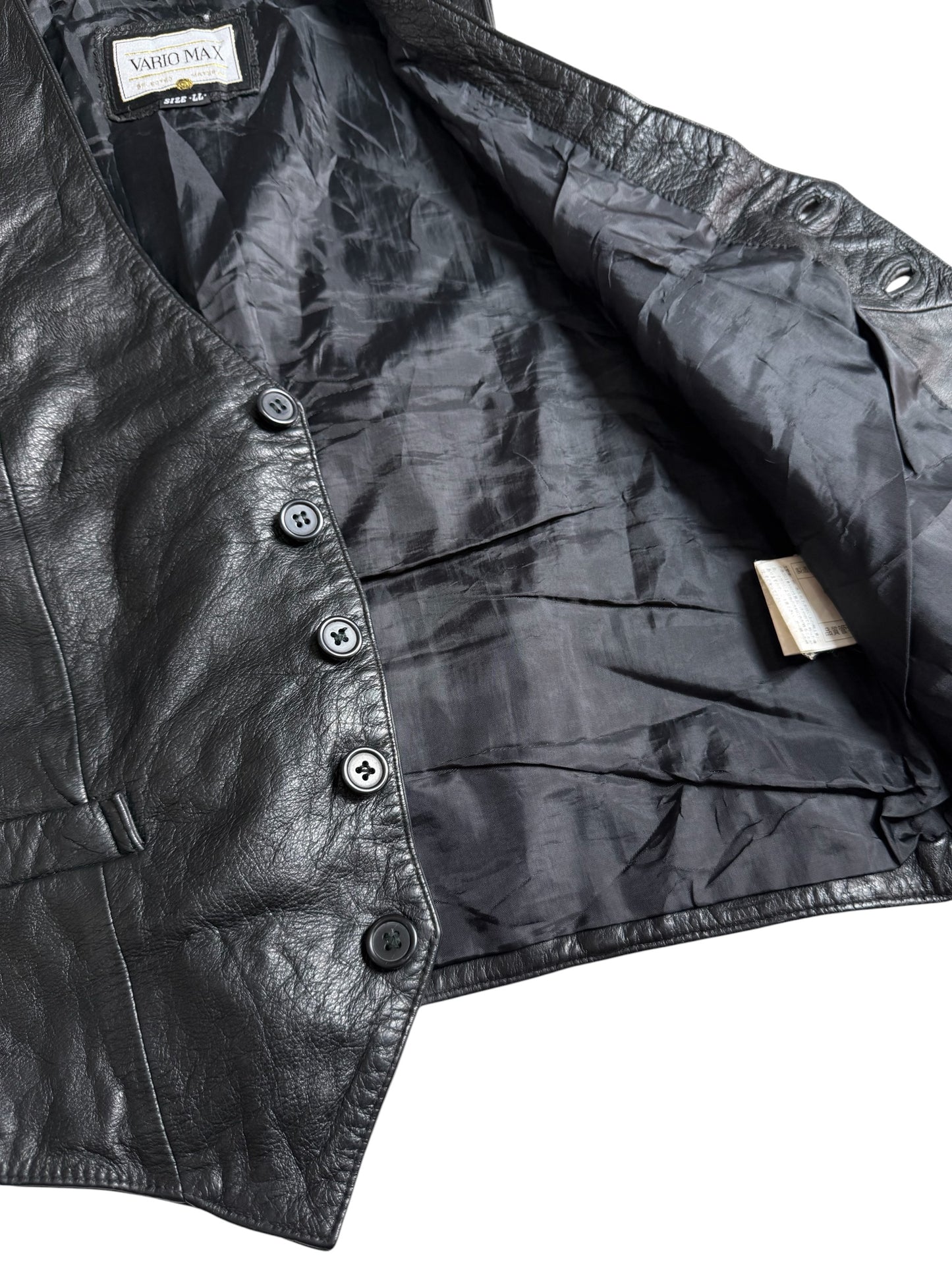Vintage Vario Max Black Leather Vest