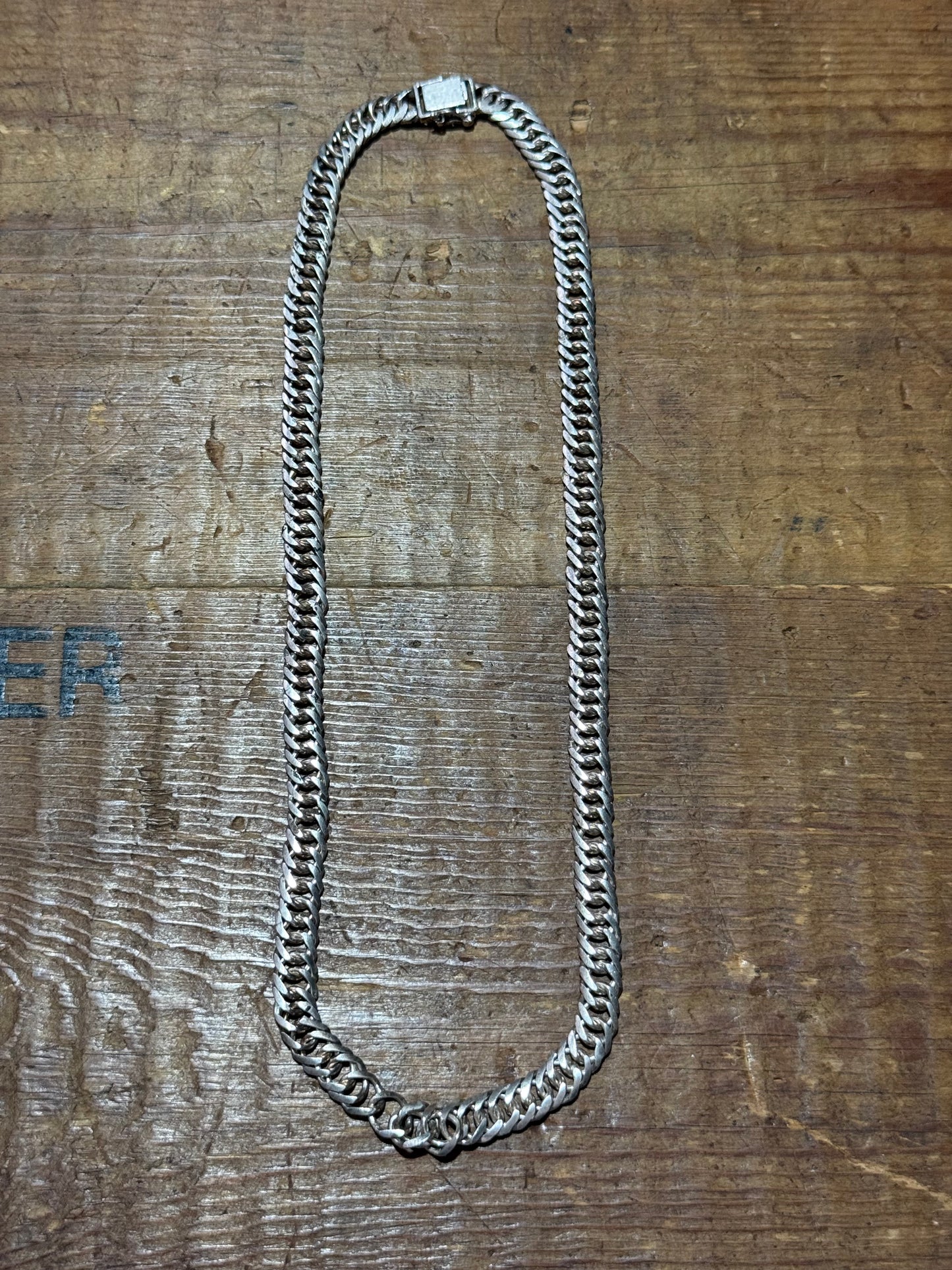 Sterling Silver Double Chain Necklace Box Clasp