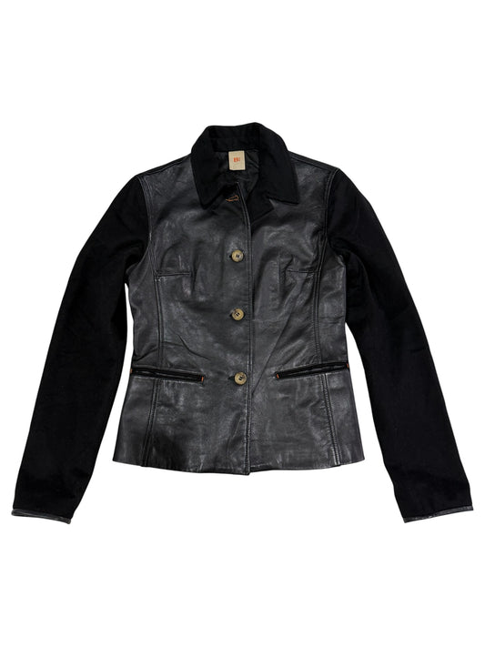 Italian Leather Womens Jacket Fitted Coat