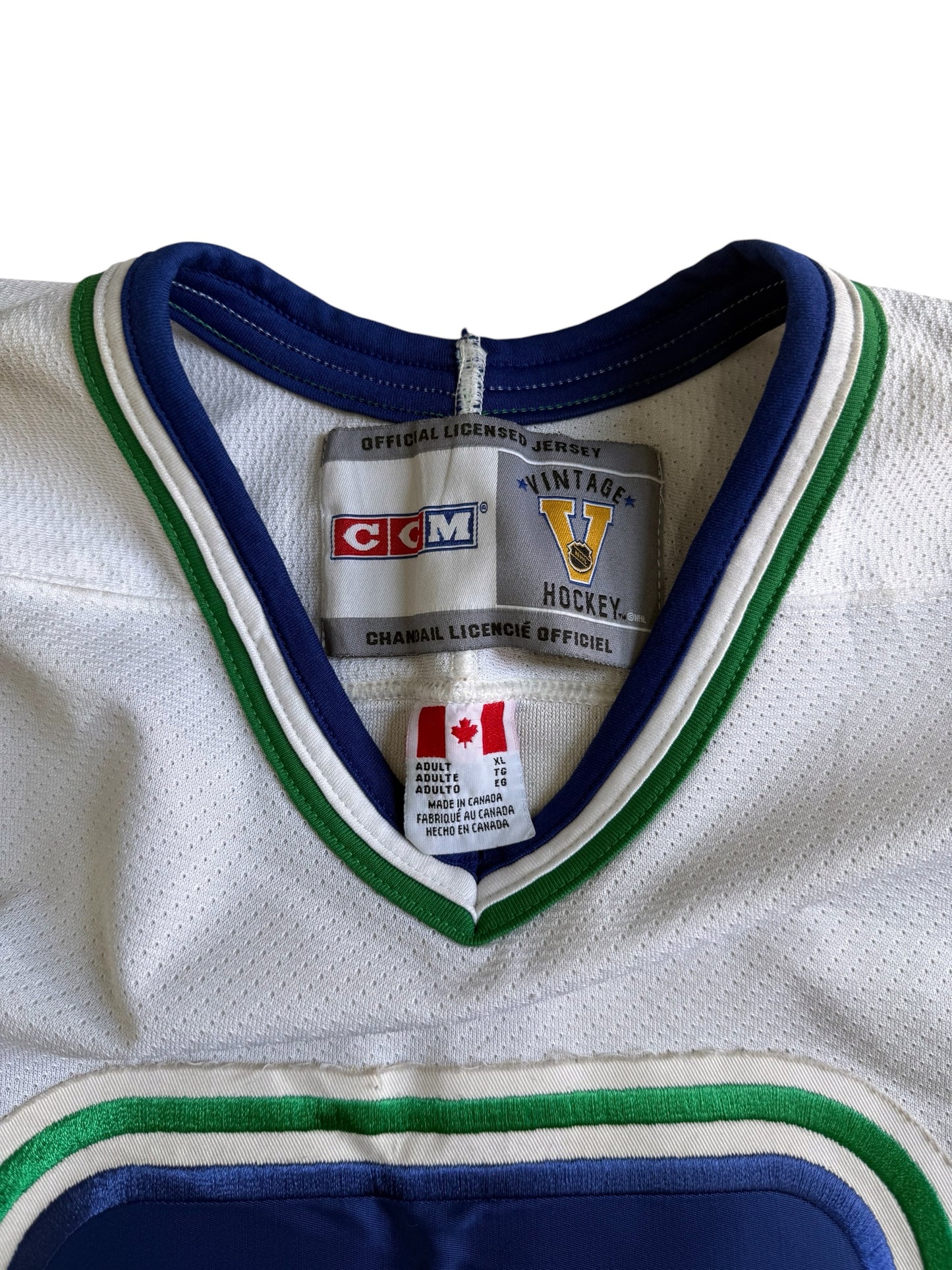 Vintage CCM Vancouver Canucks Hockey Jersey Made In Canada