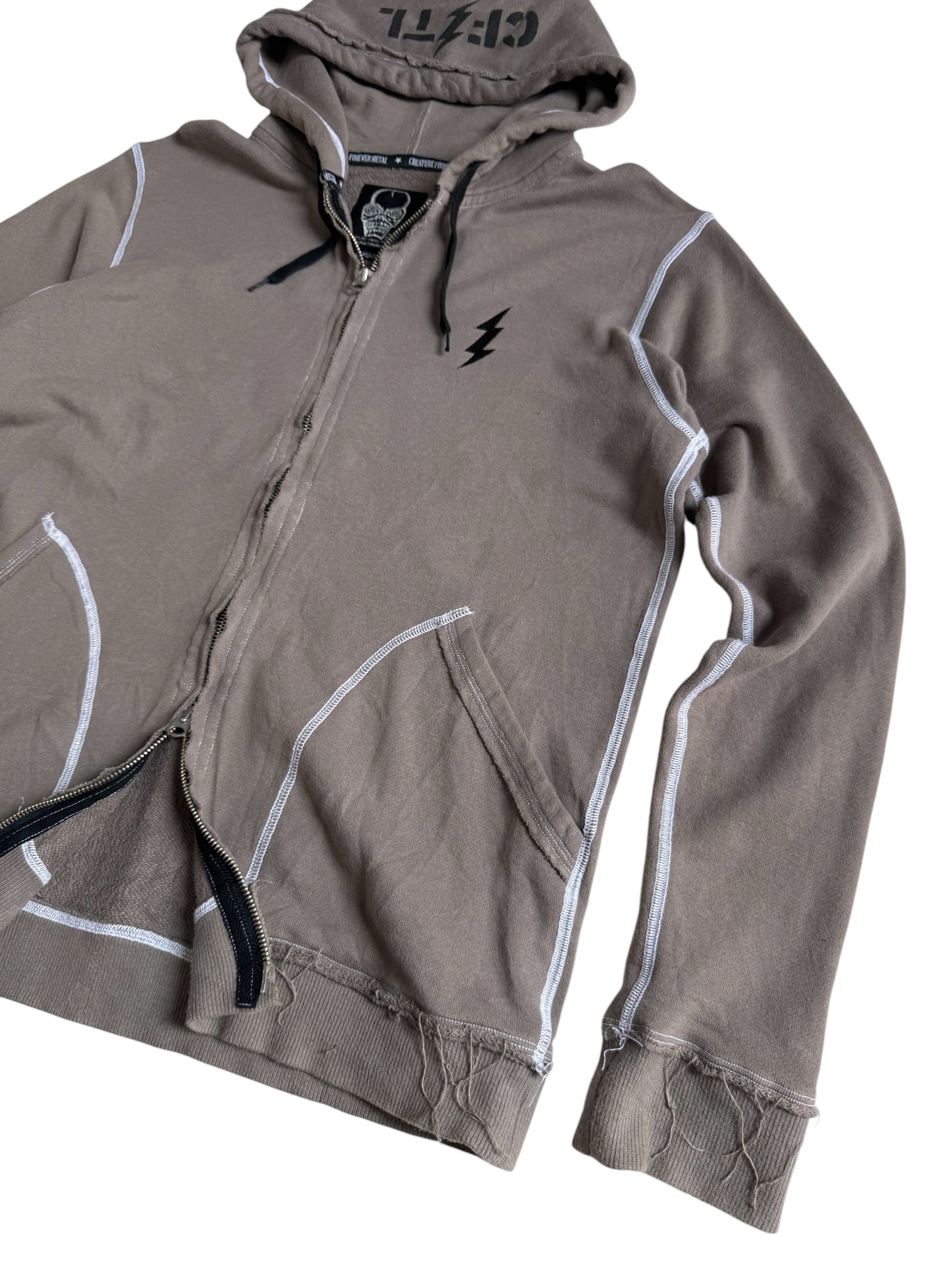Creature From The Living Lightning Hoodie Distressed Sweatshirt Made in Japan