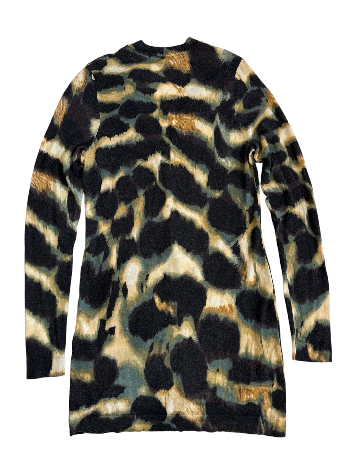 Diane von Furstenberg DVF Wool Abstract Cloud Knit Cardigan Sweater