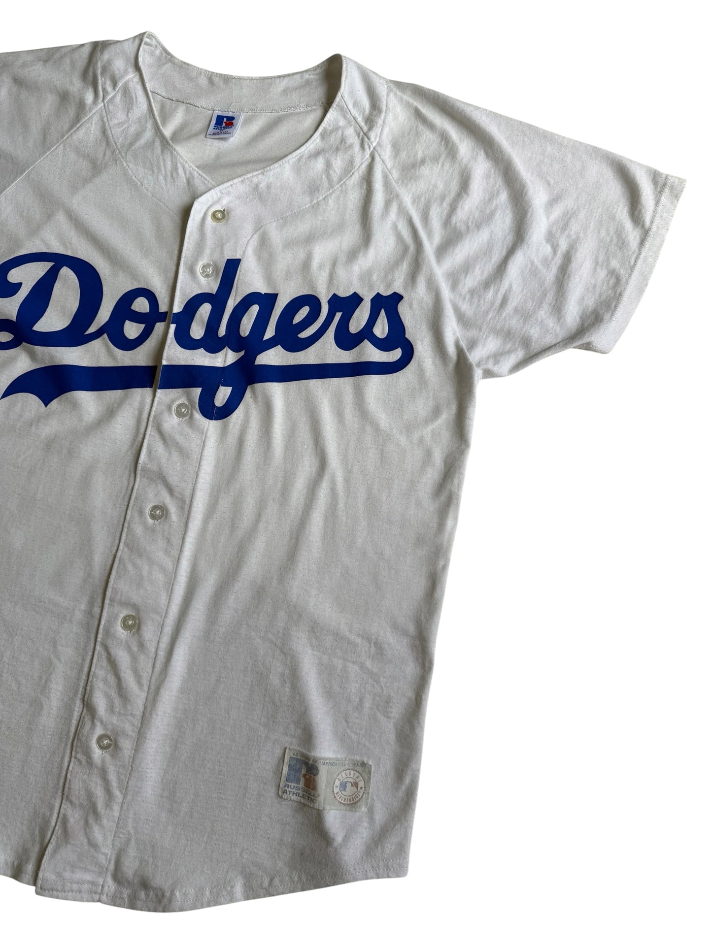 Vintage 1990s Russell Athletic Los Angeles Dodgers MLB Baseball Jersey Made in USA
