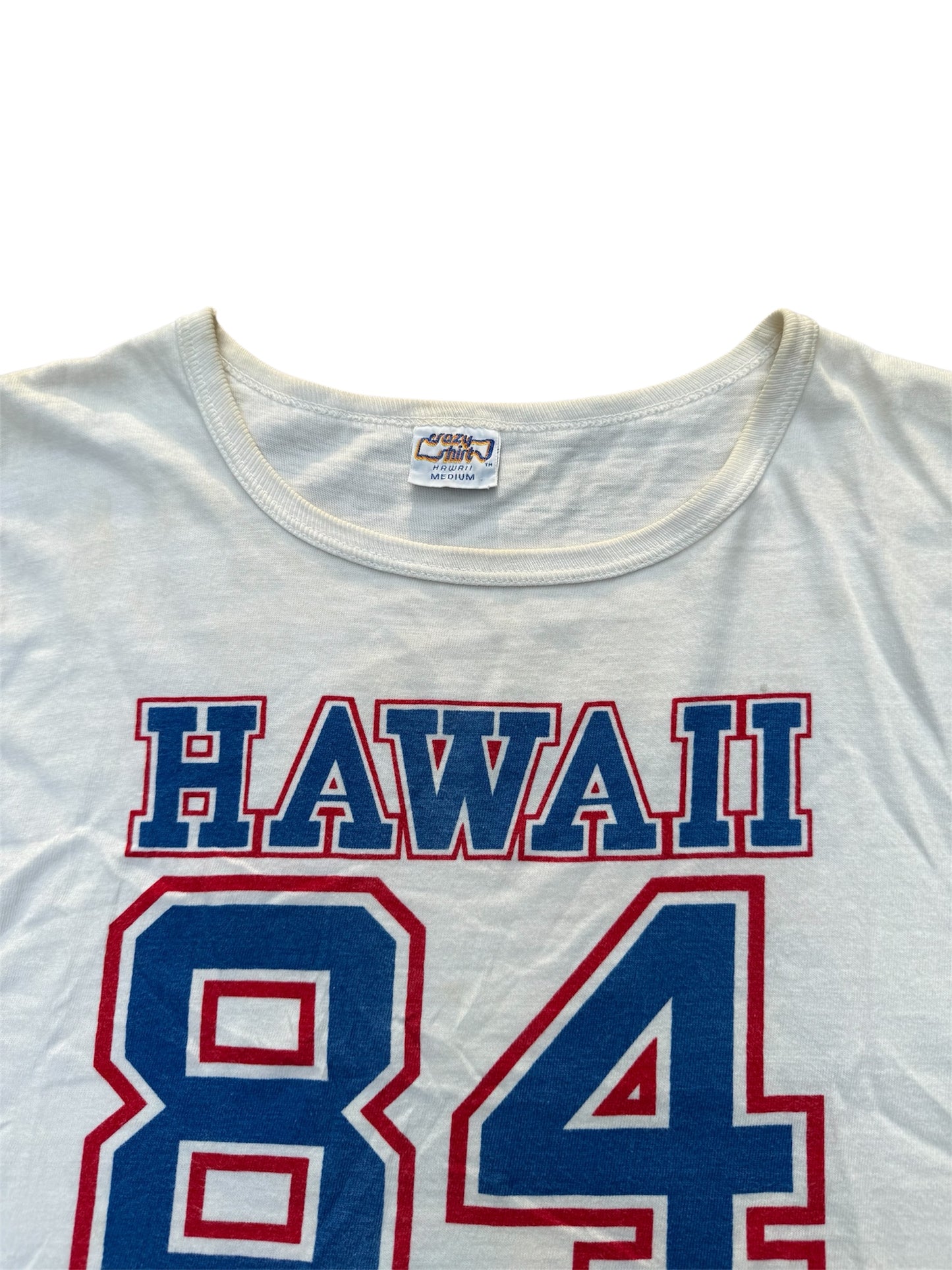 Vintage 1980s Hawaii 84 Crop Tank Top Crazy Shirts Hawaii