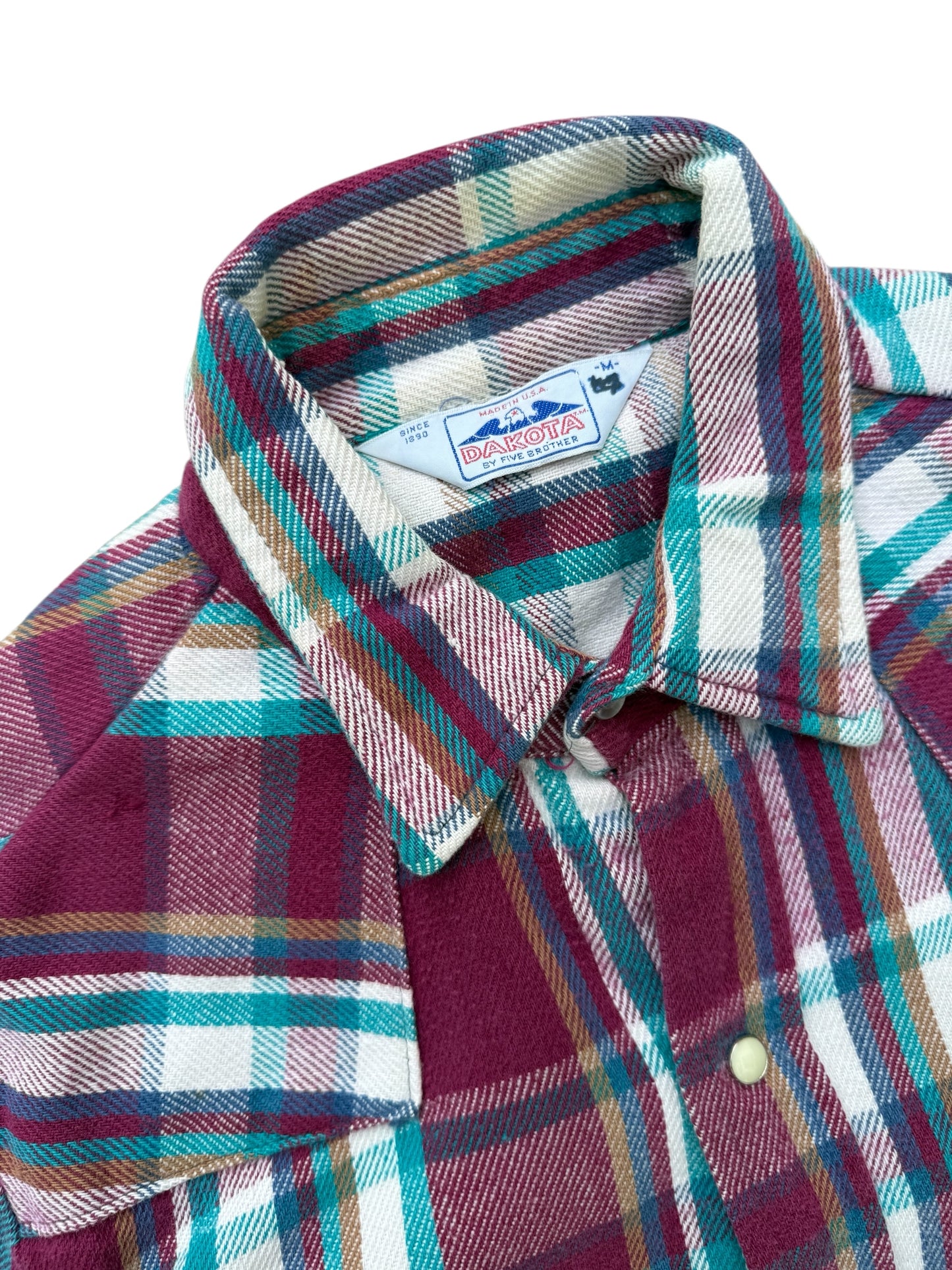 Vintage 1980s Dakota by Five Brother Western Flannel Shirt
