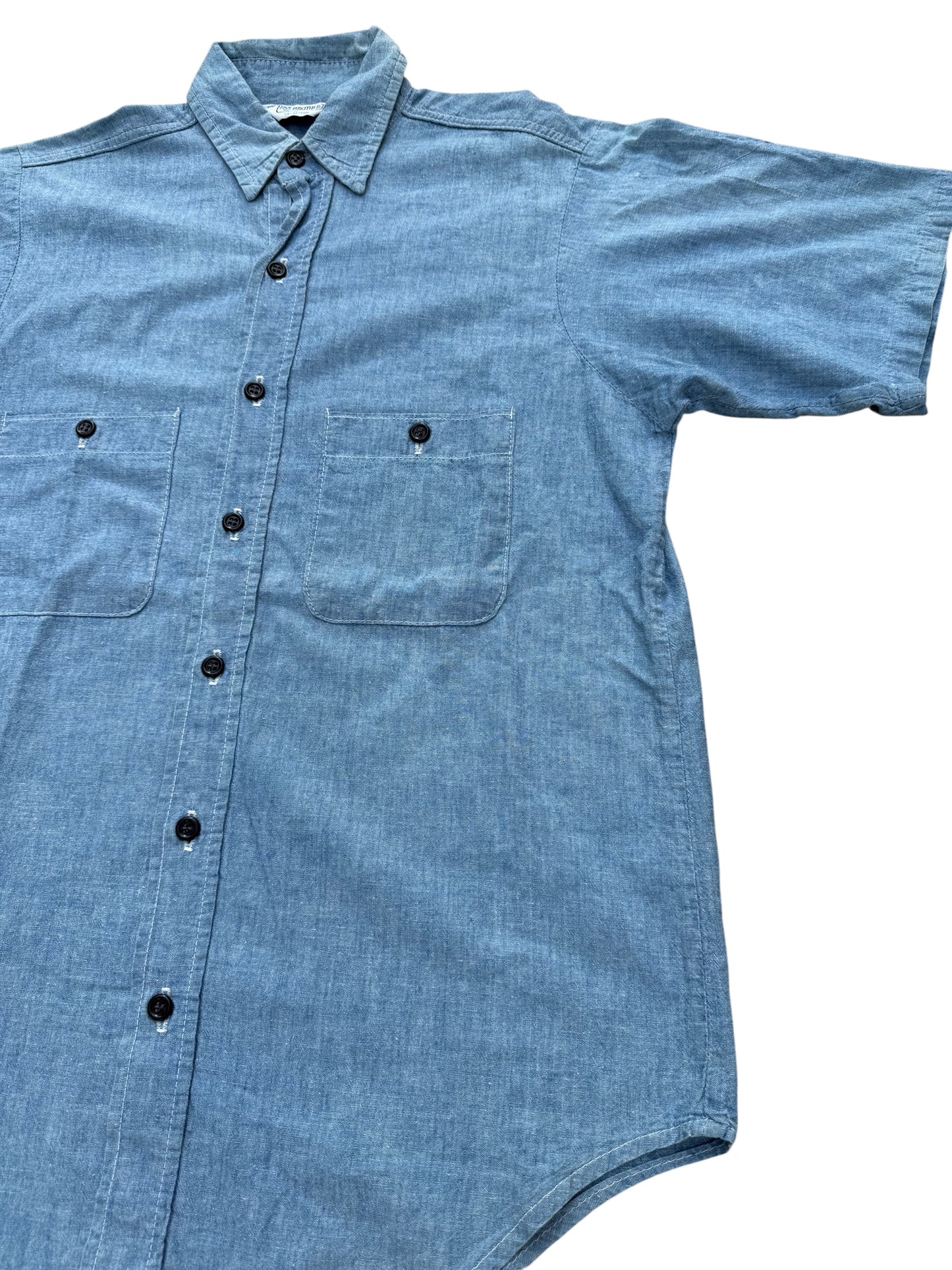 Vintage 1980s Five Brother Chambray Work Shirt