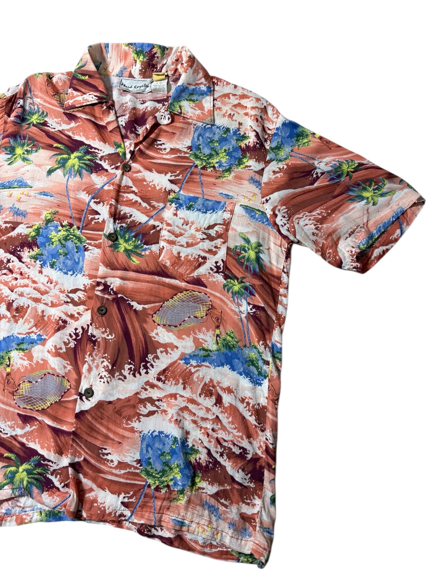 Vintage 1980s–90s Mark Raysten Rayon Hawaiian Aloha Shirt Malihini