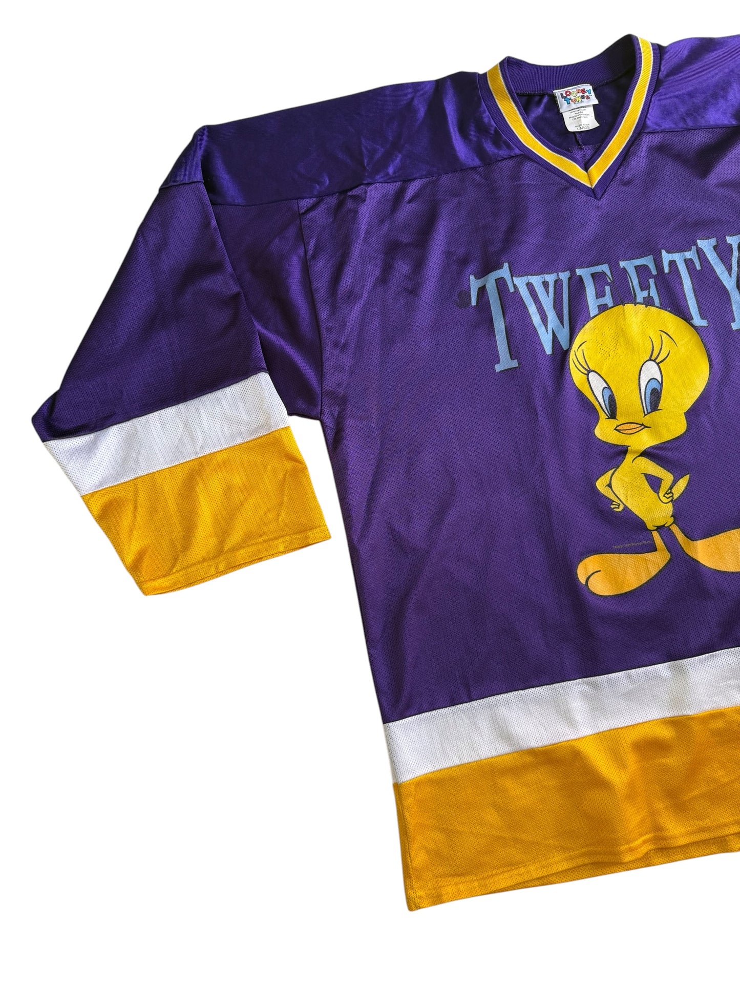 Vintage 90s Looney Tunes Tweety Bird Mesh Hockey Jersey