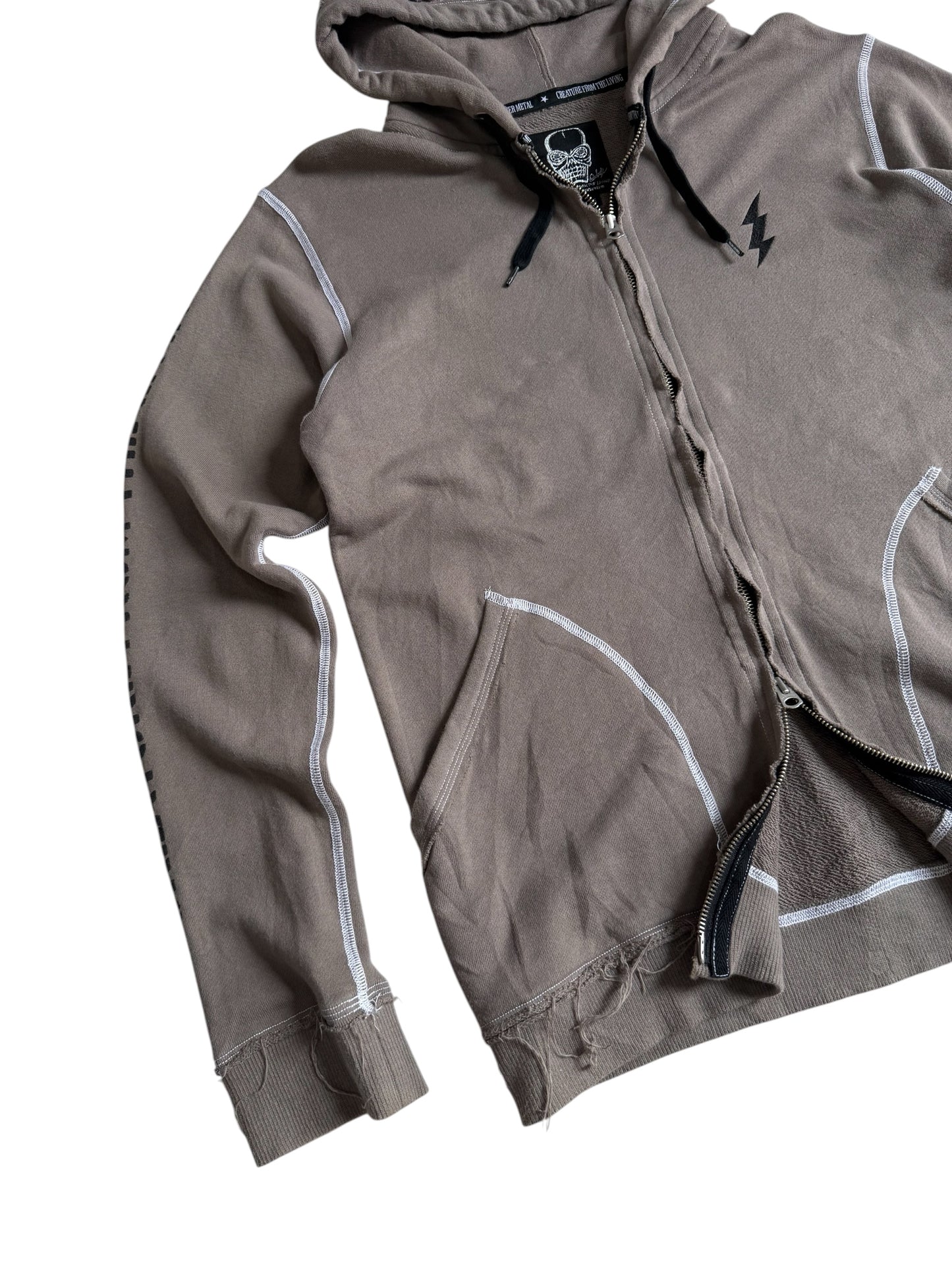 Creature From The Living Lightning Hoodie Distressed Sweatshirt Made in Japan