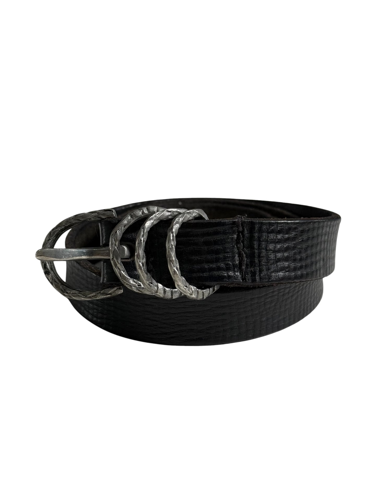 Vintage Halcyon Belt Company England Triple Keeper Leather Belt