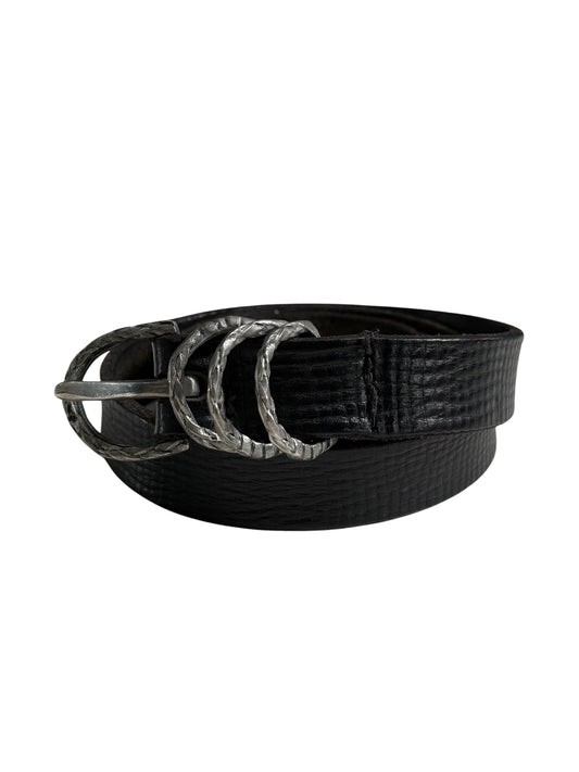 Vintage Halcyon Belt Company England Triple Keeper Leather Belt