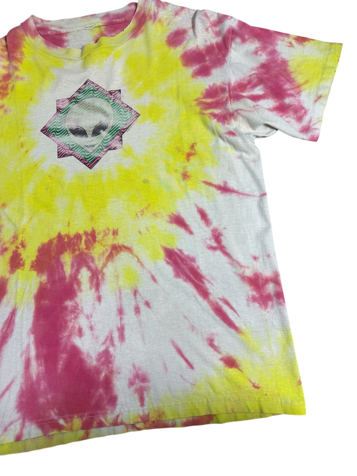 Vintage 1996 Fashion Victim Alien Tie Dye Tshirt Psychedelic Graphic