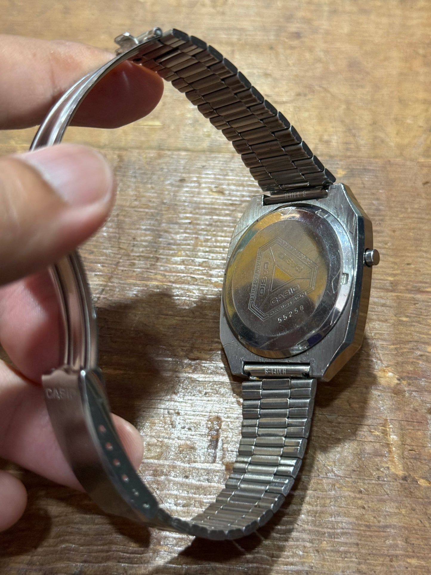 Vintage 70s Casio Casiotron Liquid Crystal Japan Watch Junk Not Working For Parts