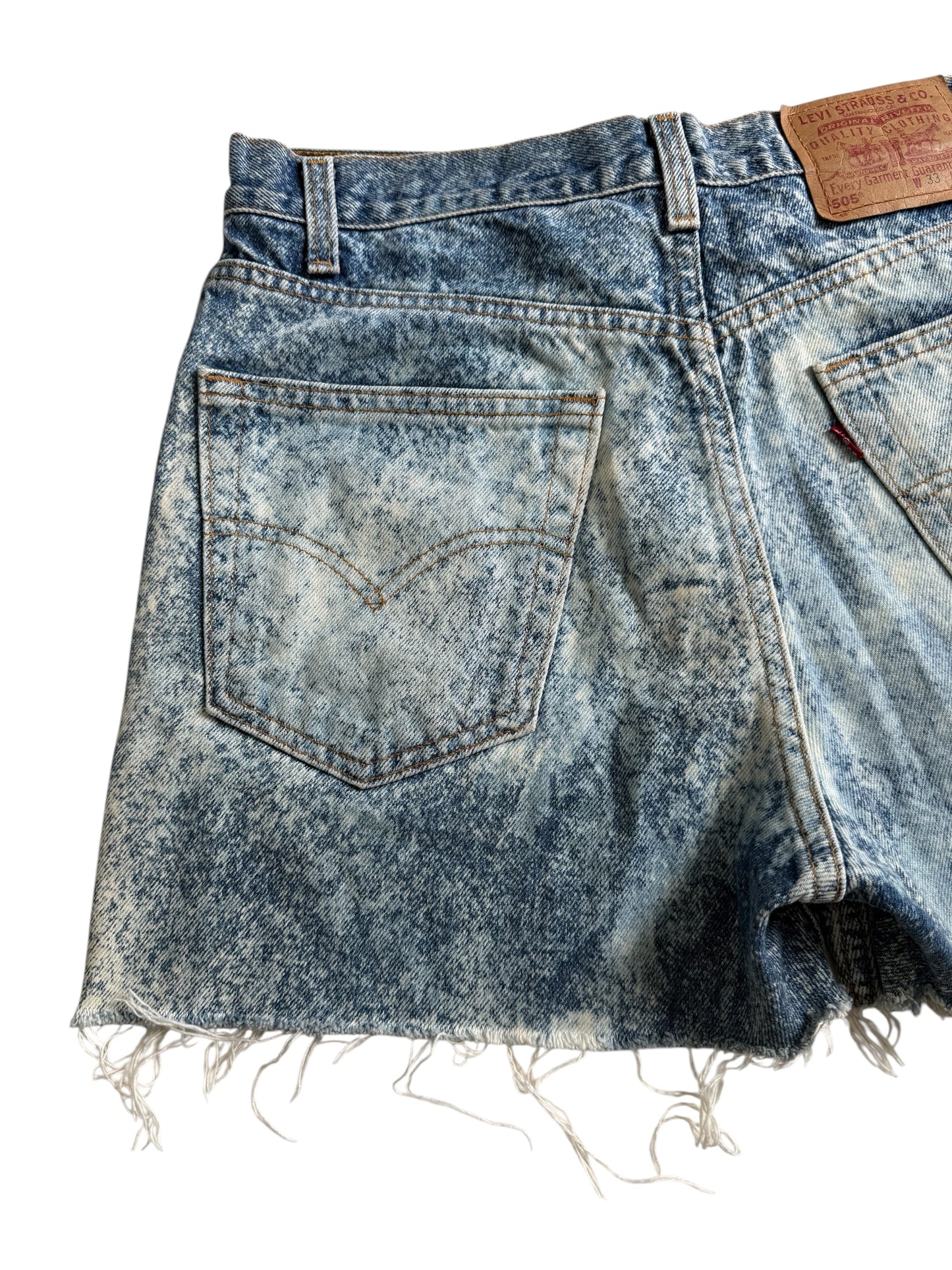 Vintage Levis 505 Acid Wash Cut Off Denim Jeans