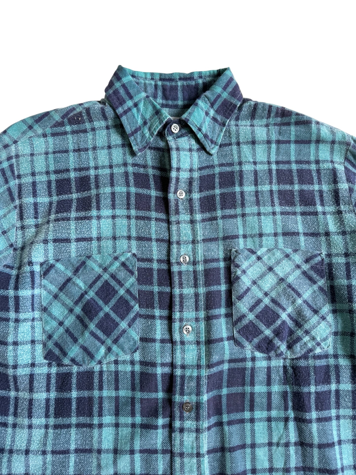 Vintage American Edition Plaid Flannel Shirt Brushed Cotton Workwear