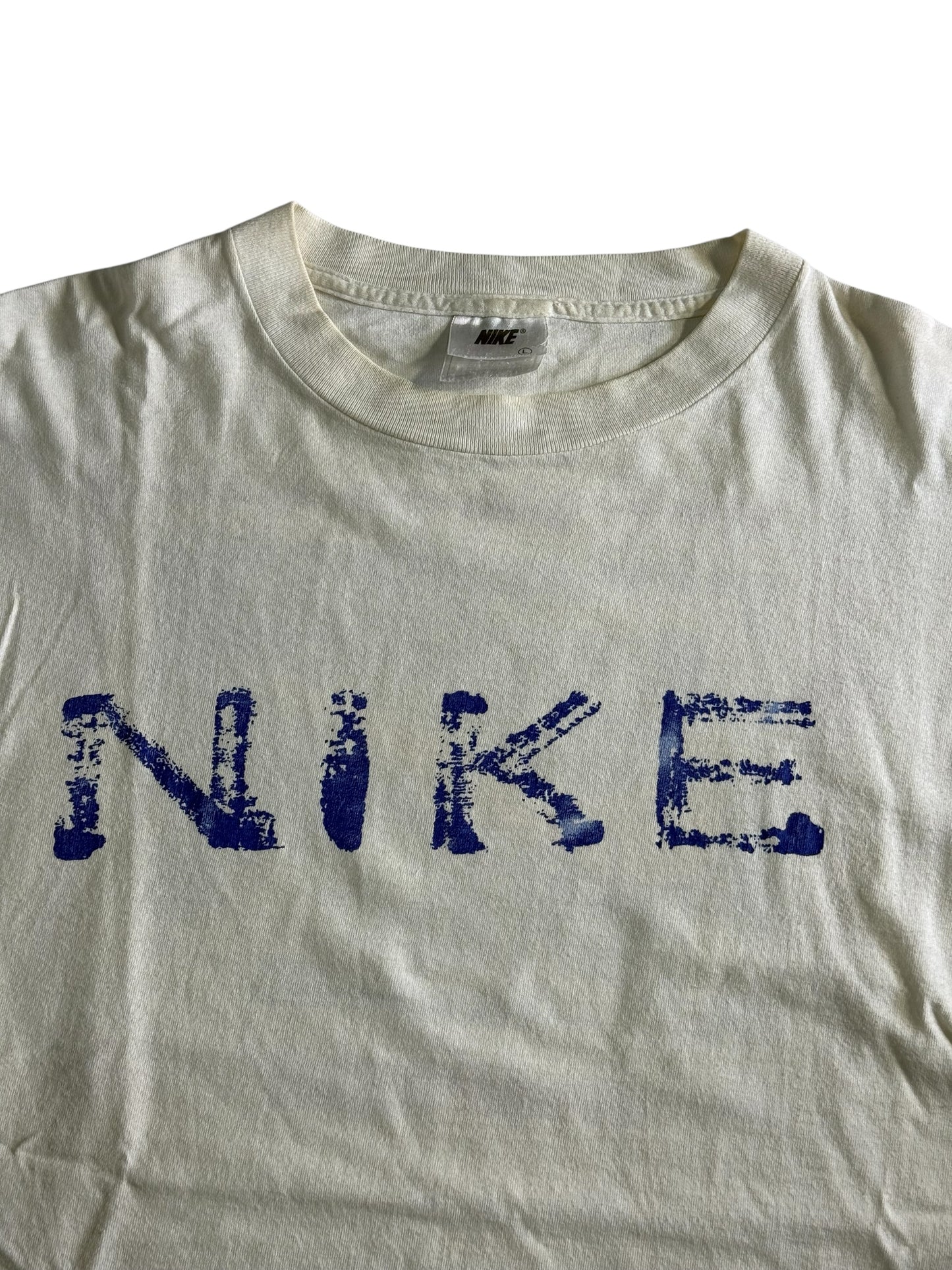 Vintage Nike Big Script Swoosh Logo Tshirt