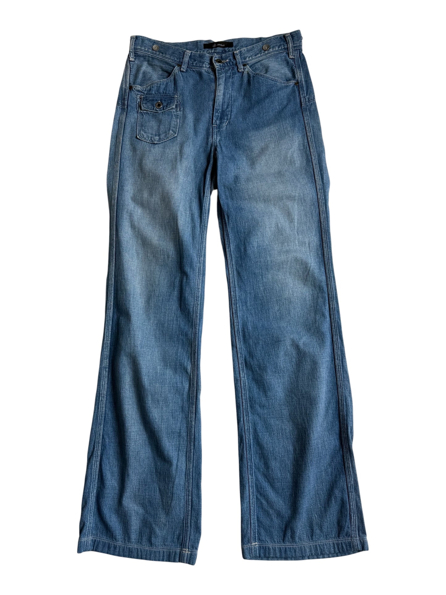 Johnbull Japan Light Wash Utility Denim Pants Workwear Carpenter Jeans