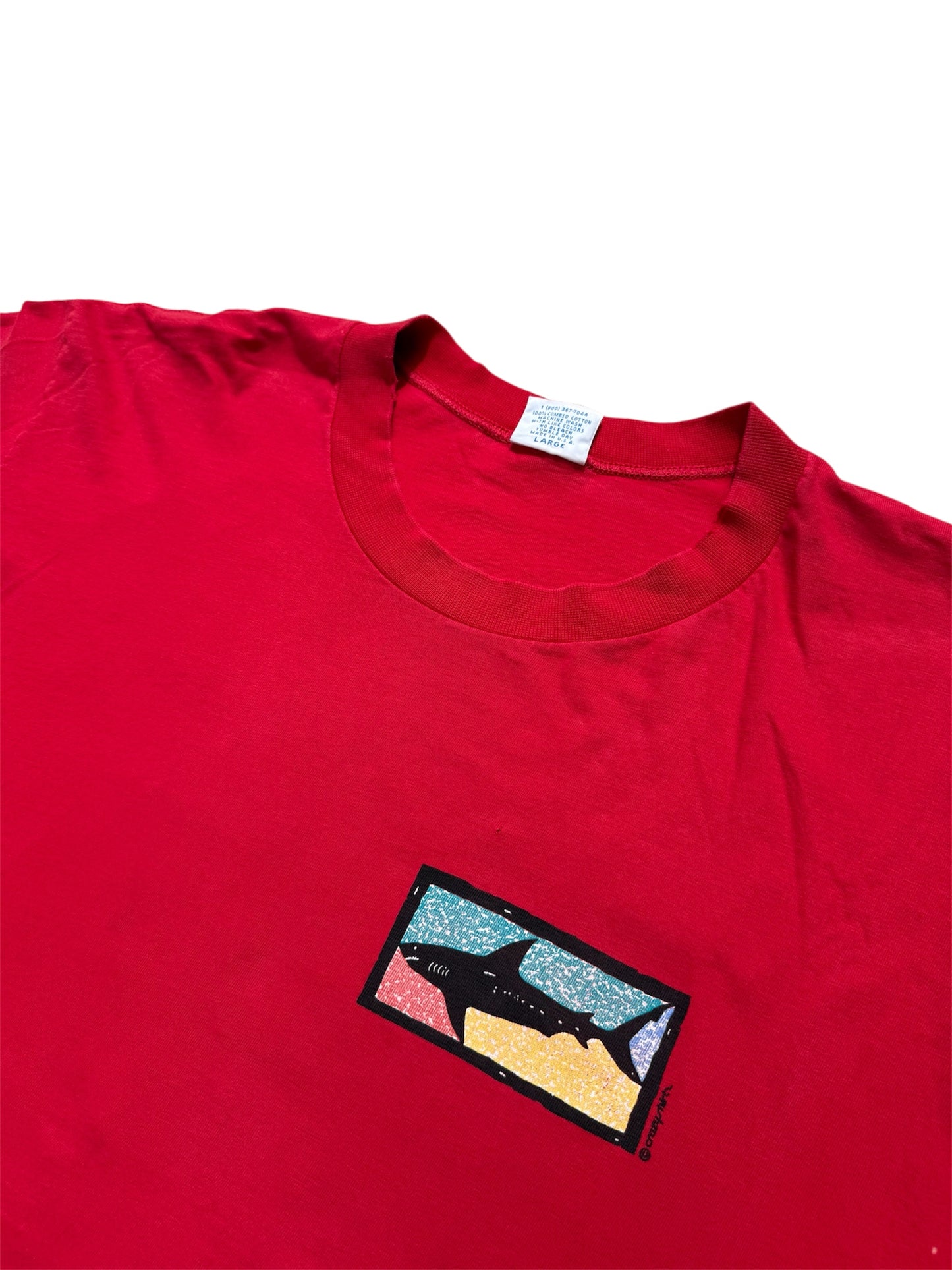 Vintage 90s Crazy Shirts Hawaii Florida Shark Tee