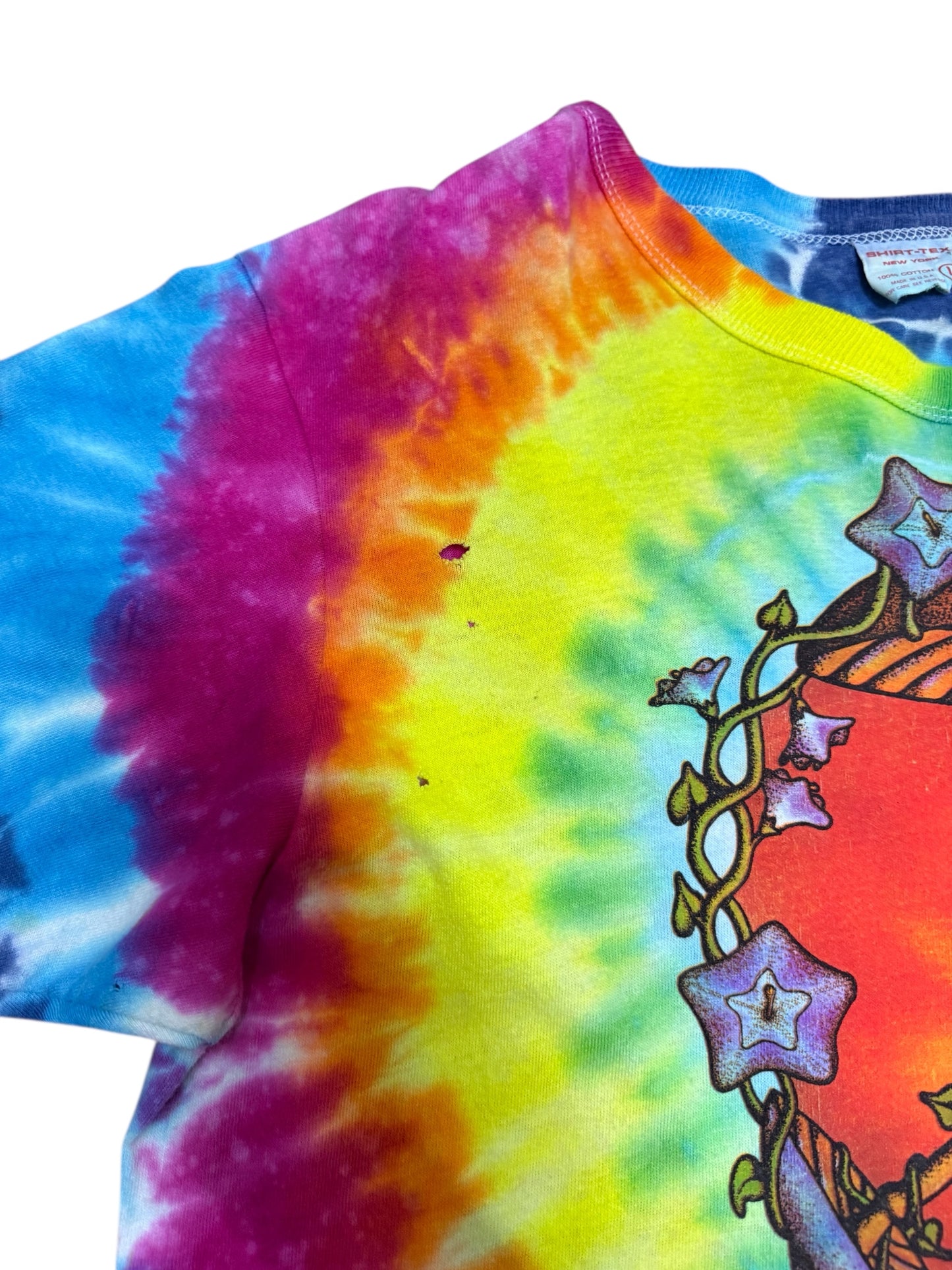 Vintage 1990s Tie Dye Peace Symbol Tshirt Psychedelic Hippie