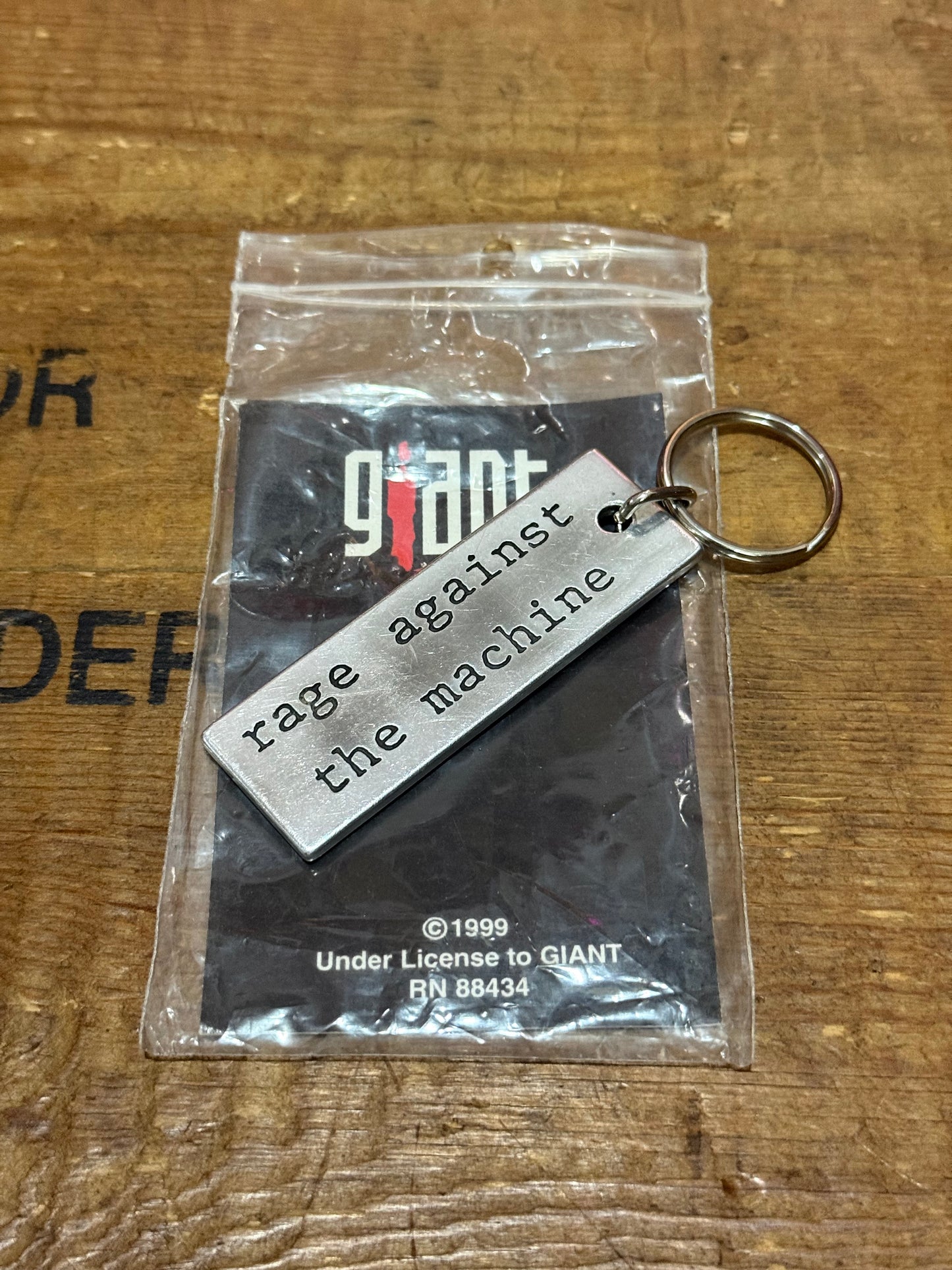 Vintage 1999 Rage Against The Machine Metal Keychain