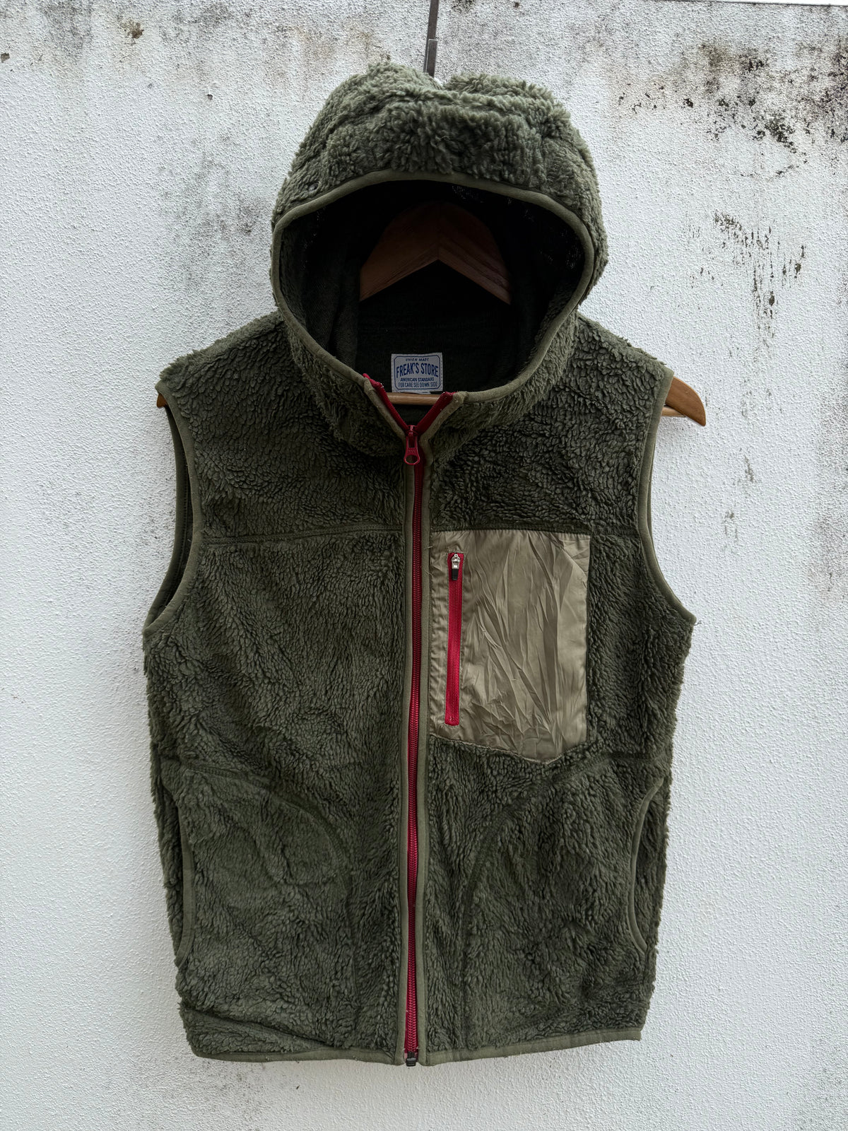 FREAK’S STORE Japan Purple 2 in 1 Hooded Parka Jacket Sherpa Fleece Vest
