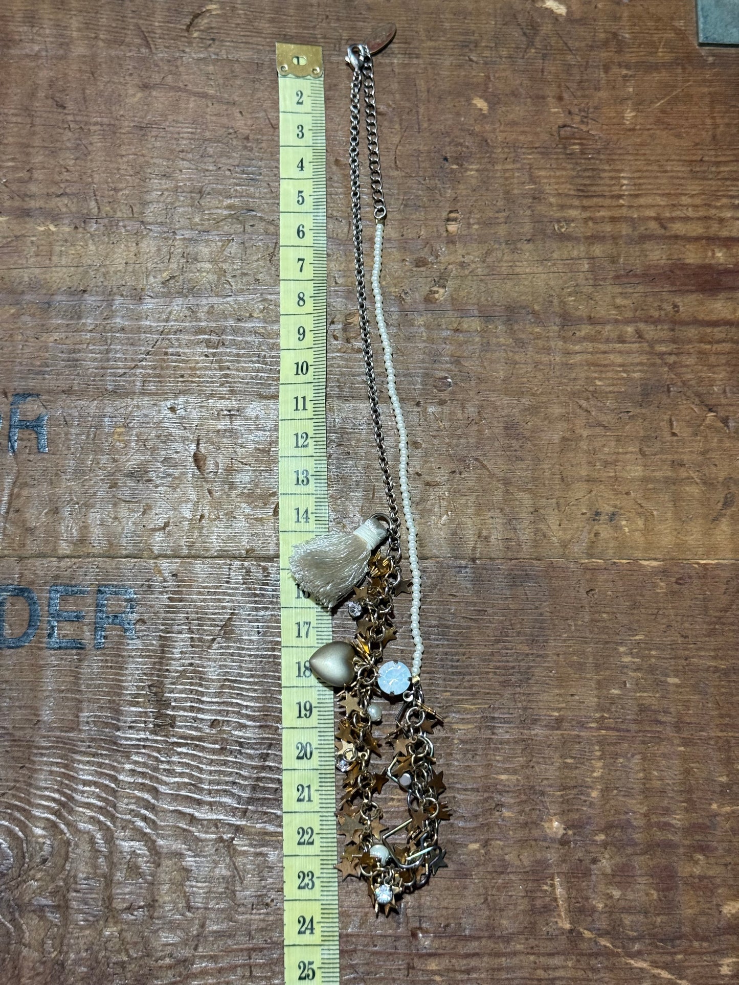 Vintage Sunao Kuwahara Asymmetrical Charm Necklace