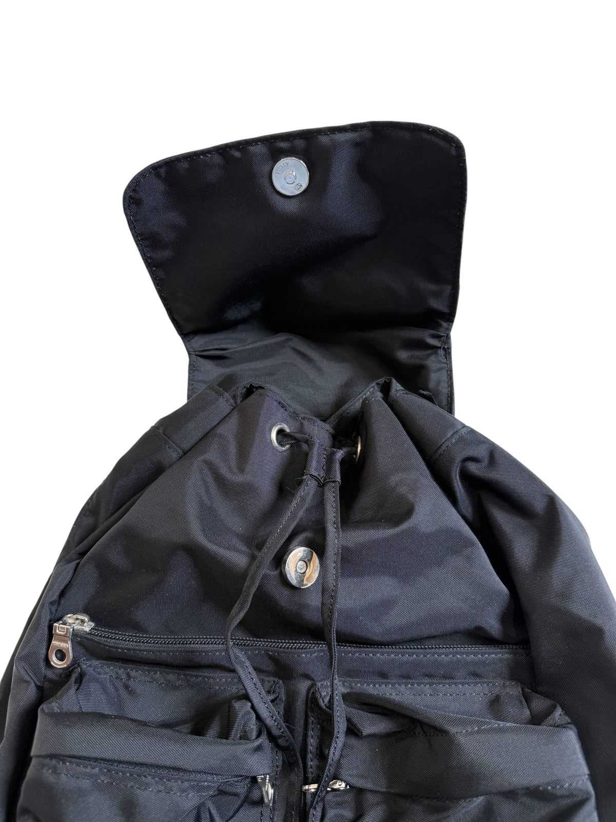 Vintage Y’SACCS Yohji Yamamoto Black Nylon Multi Pocket Backpack