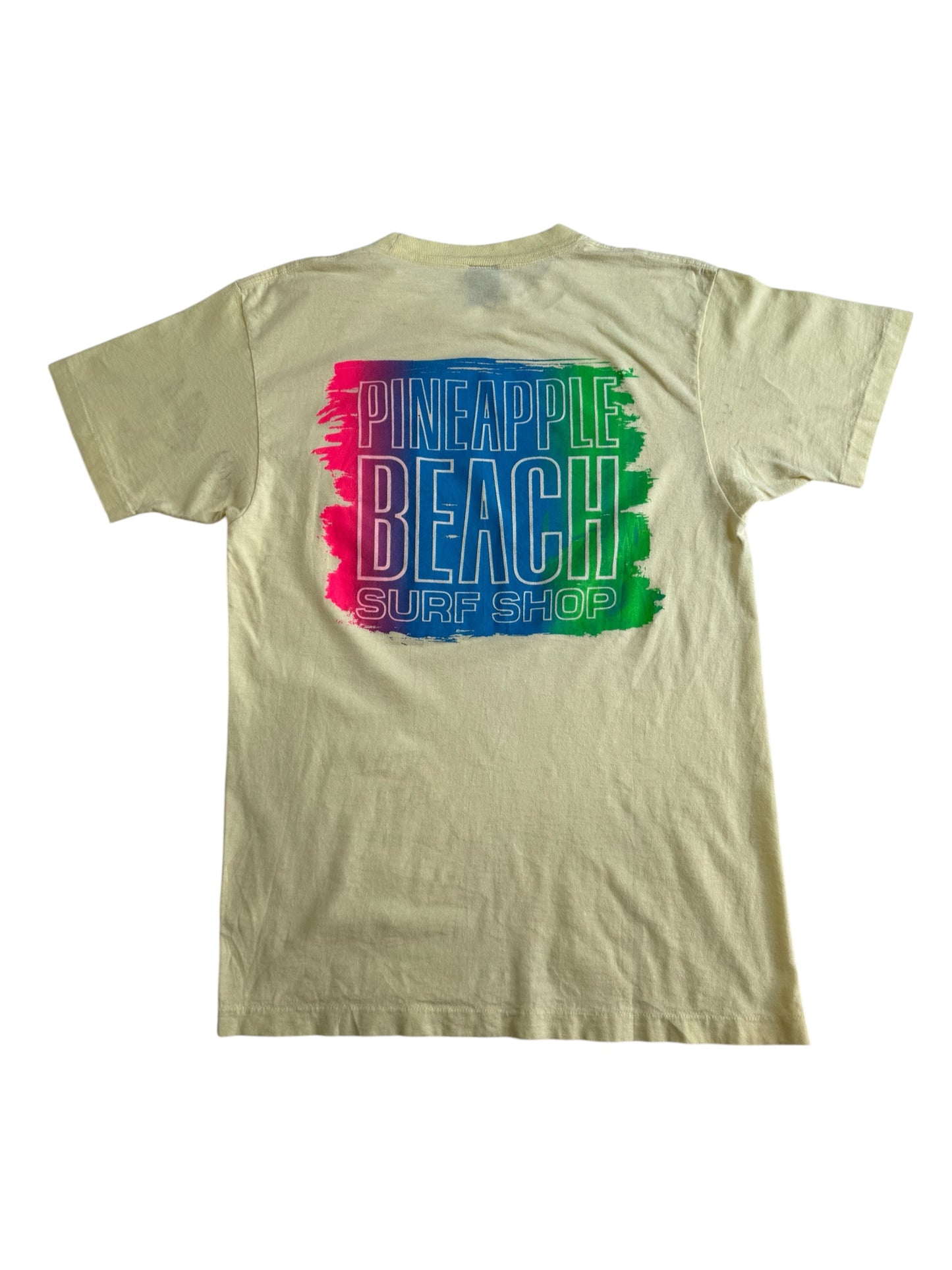 Vintage 1980s Pineapple Beach Surf Shop Pocket Tshirt