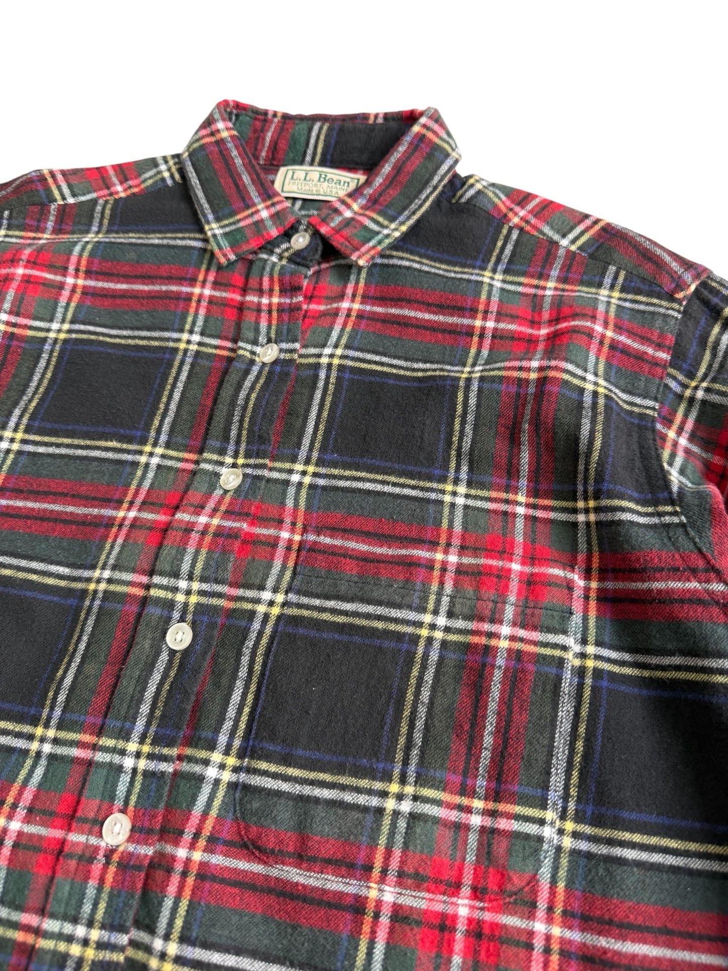 Vintage LL Bean Made in USA Plaid Flannel Shirt