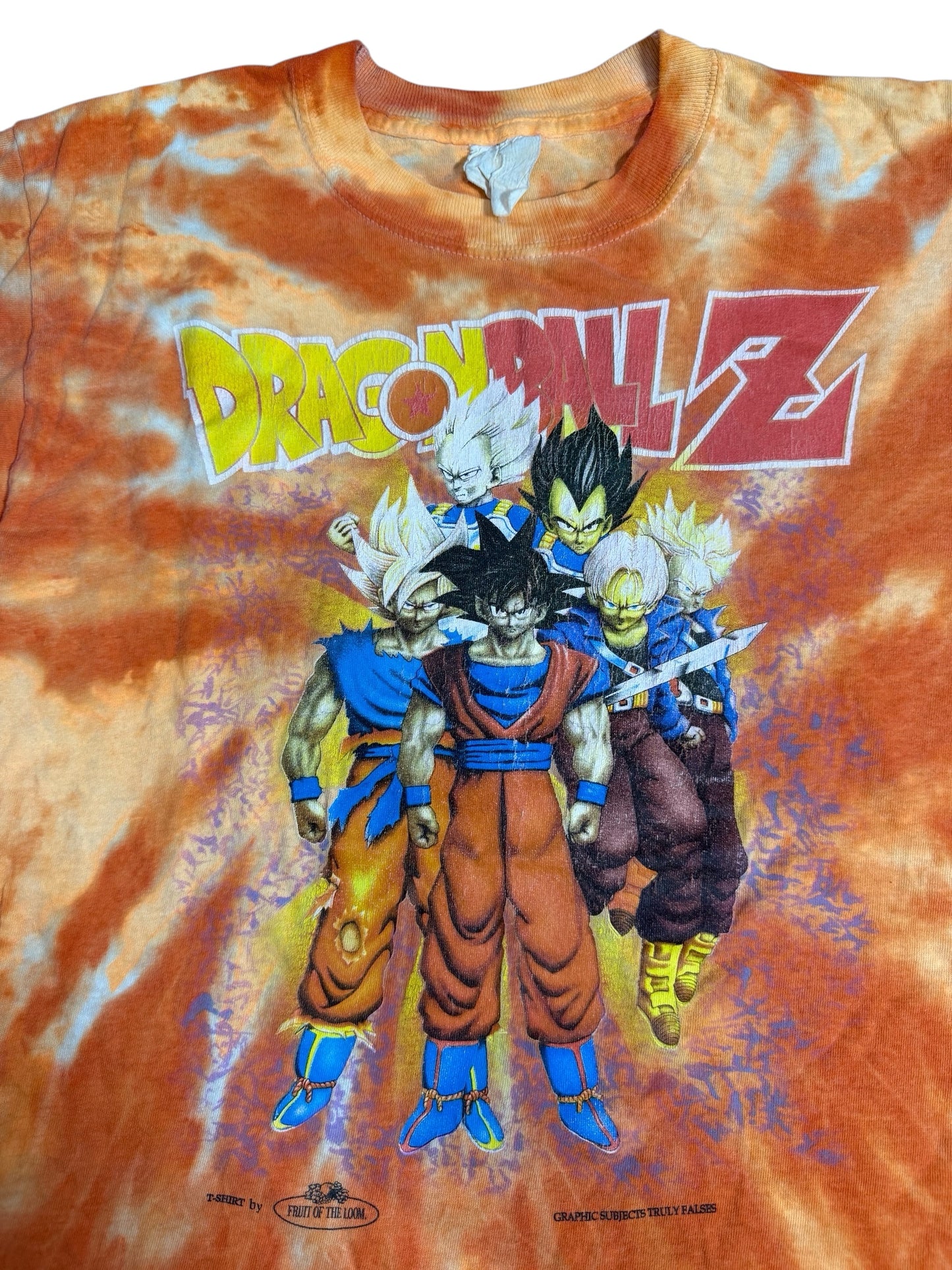 Vintage Dragon Ball Z Tie Dye Tshirt Goku Vegeta Trunks Anime 1990s